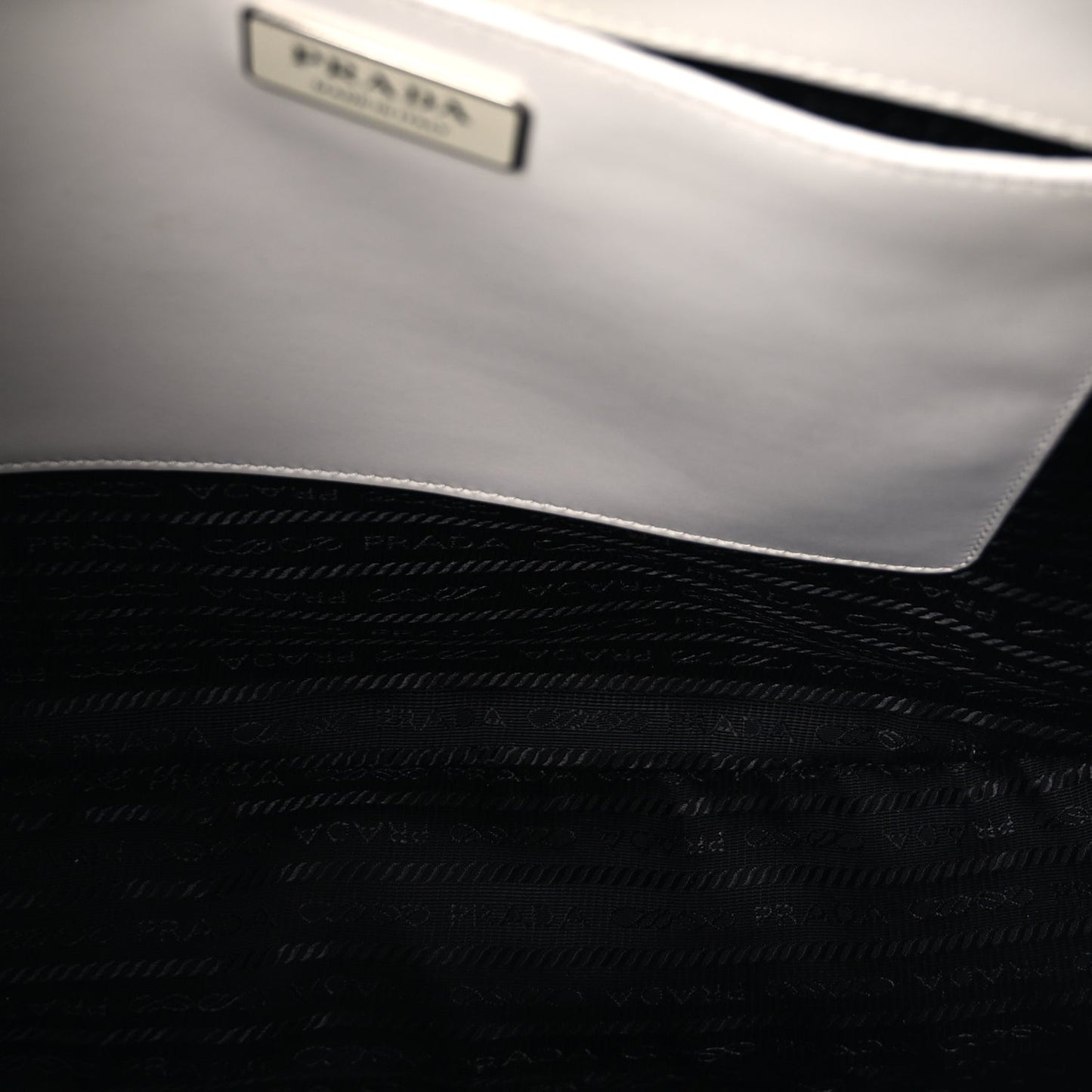 Prada Spazzolato Maxi Cleo Adjustable Strap Shoulder Bag White
