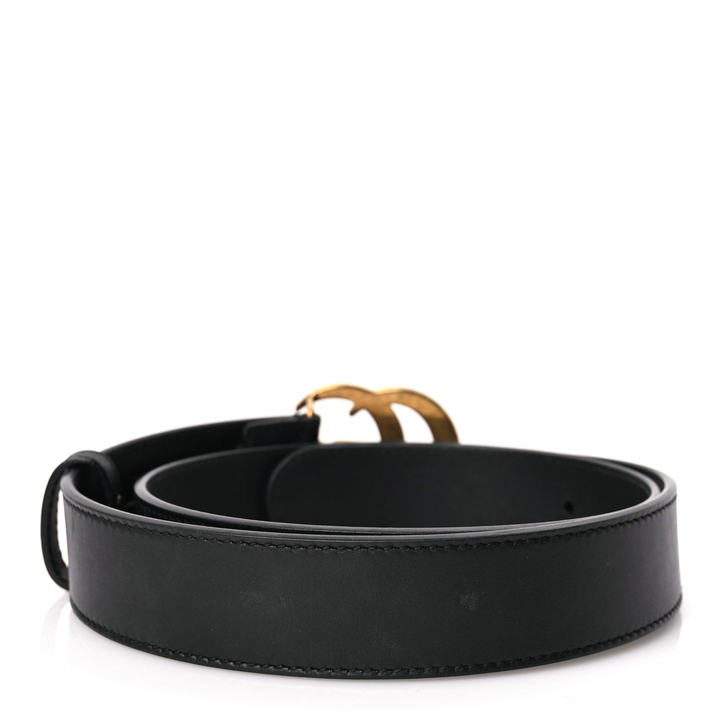 Gucci Calfskin Double G 30mm Belt 80 32 Black