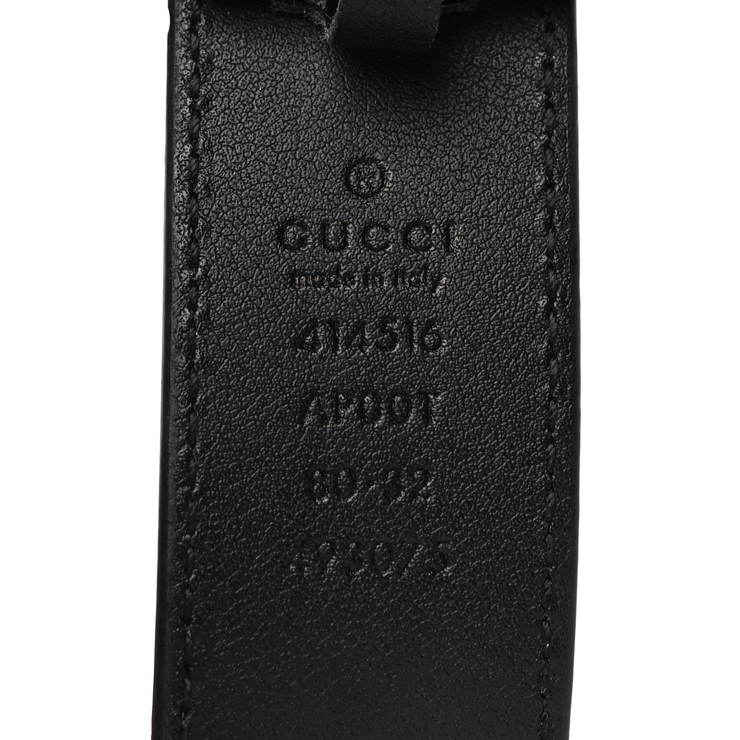 Gucci Calfskin Double G 30mm Belt 80 32 Black