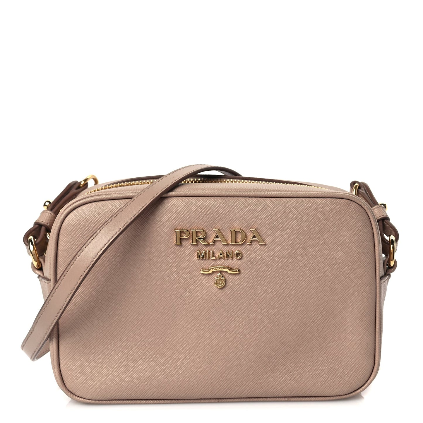 Prada Saffiano Mini Camera Crossbody Bag Cipria