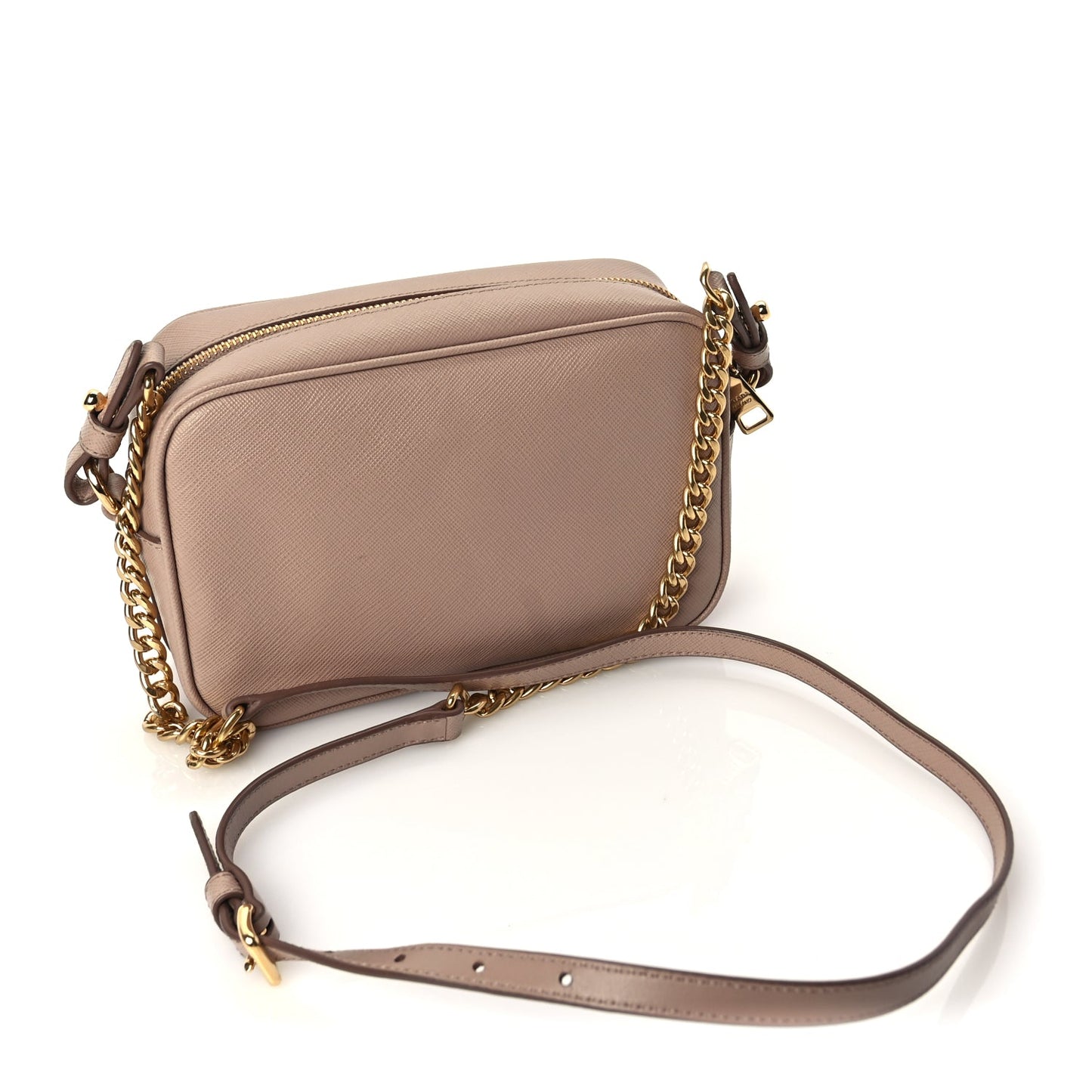 Prada Saffiano Mini Camera Crossbody Bag Cipria