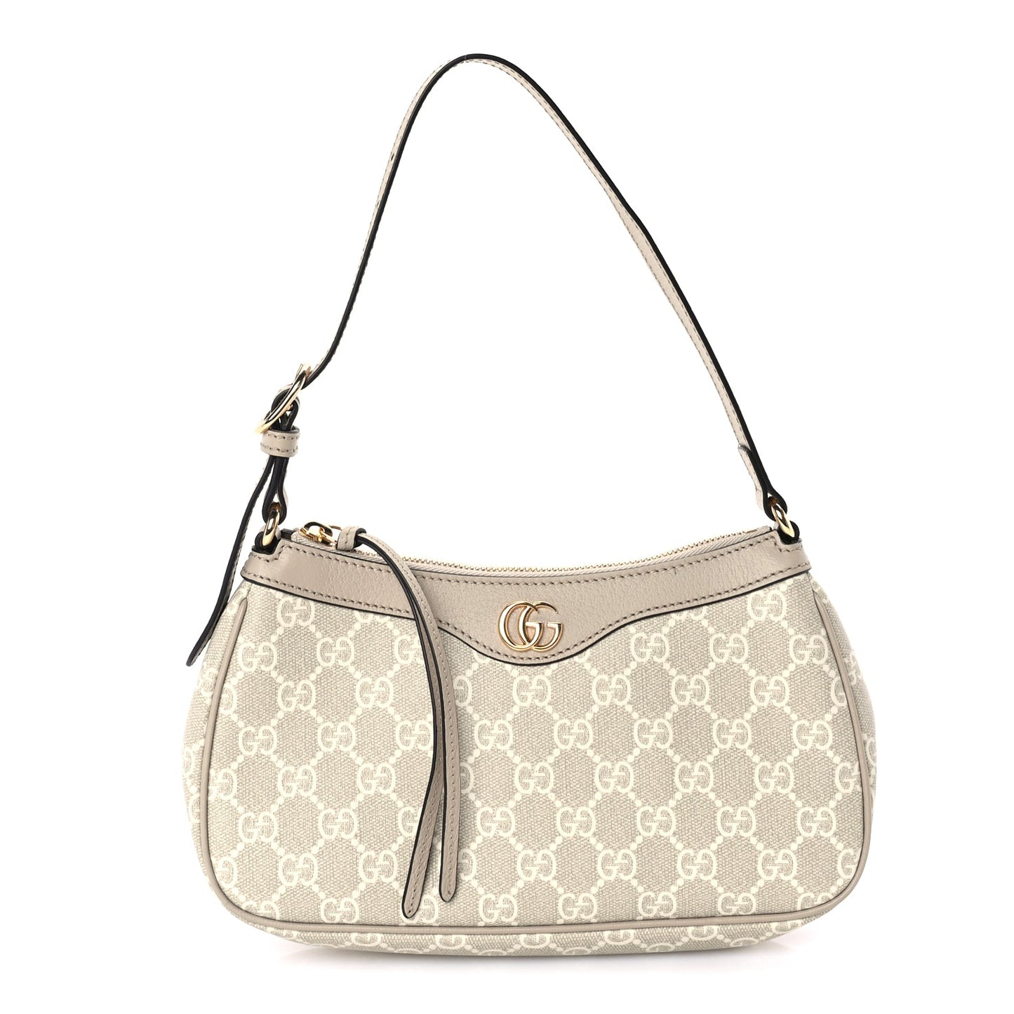 Gucci GG Supreme Monogram Textured Dollar Calfskin Small Ophidia Hobo  Beige/Mystic White/Oatmeal