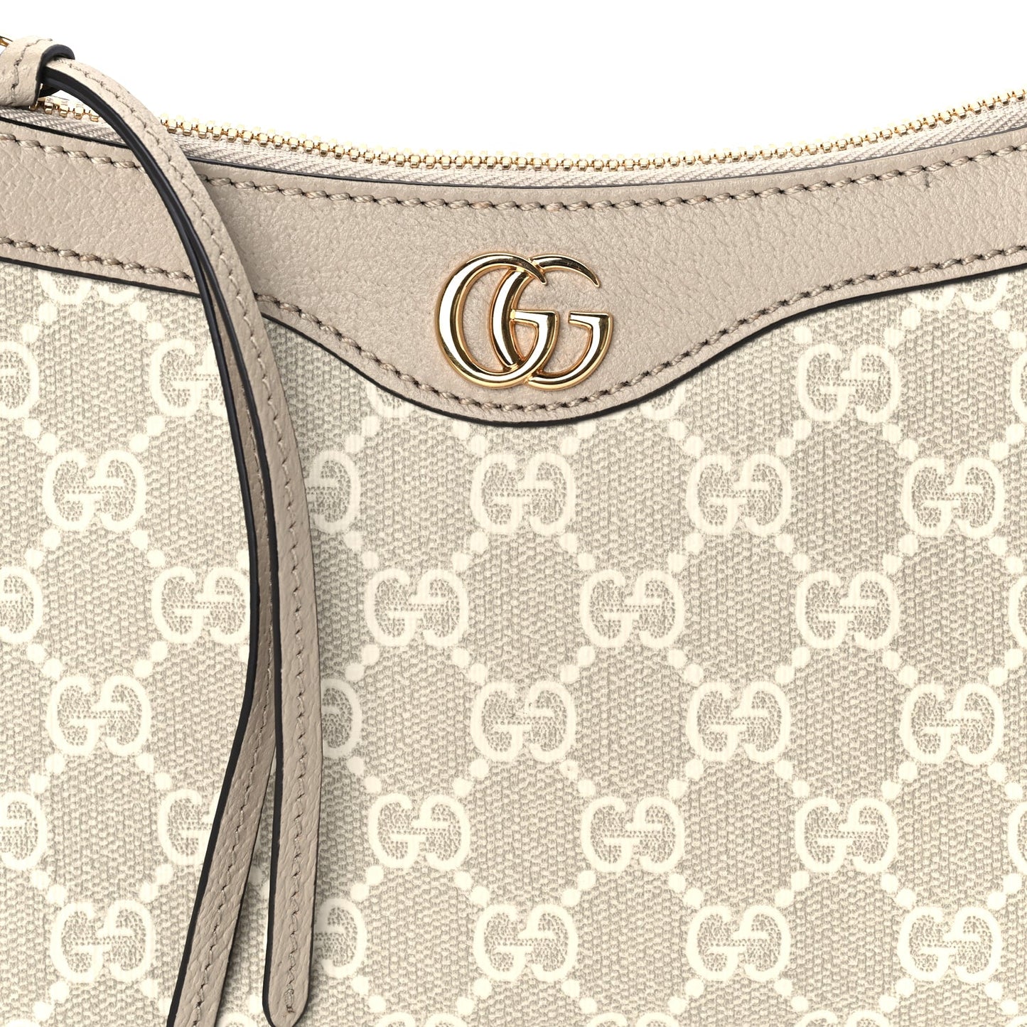 Gucci GG Supreme Monogram Textured Dollar Calfskin Small Ophidia Hobo  Beige/Mystic White/Oatmeal