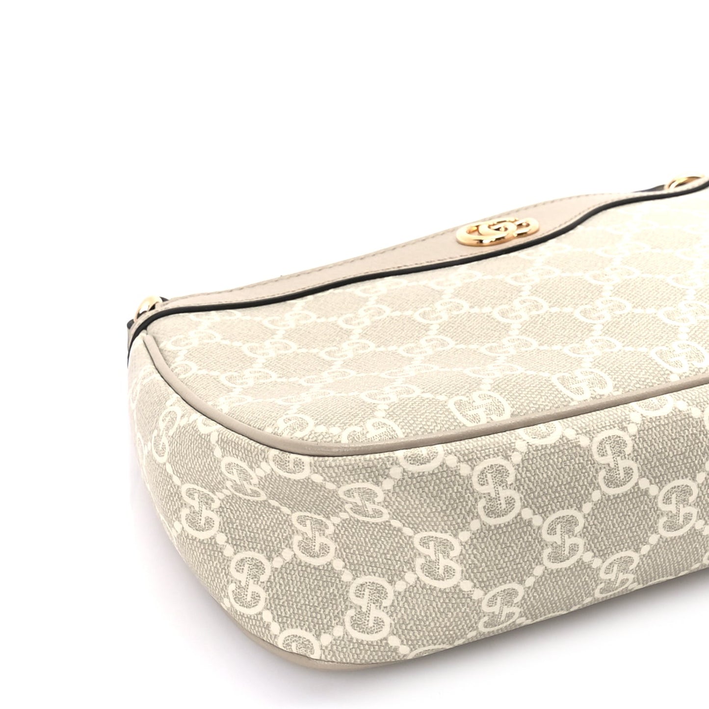 Gucci GG Supreme Monogram Textured Dollar Calfskin Small Ophidia Hobo  Beige/Mystic White/Oatmeal