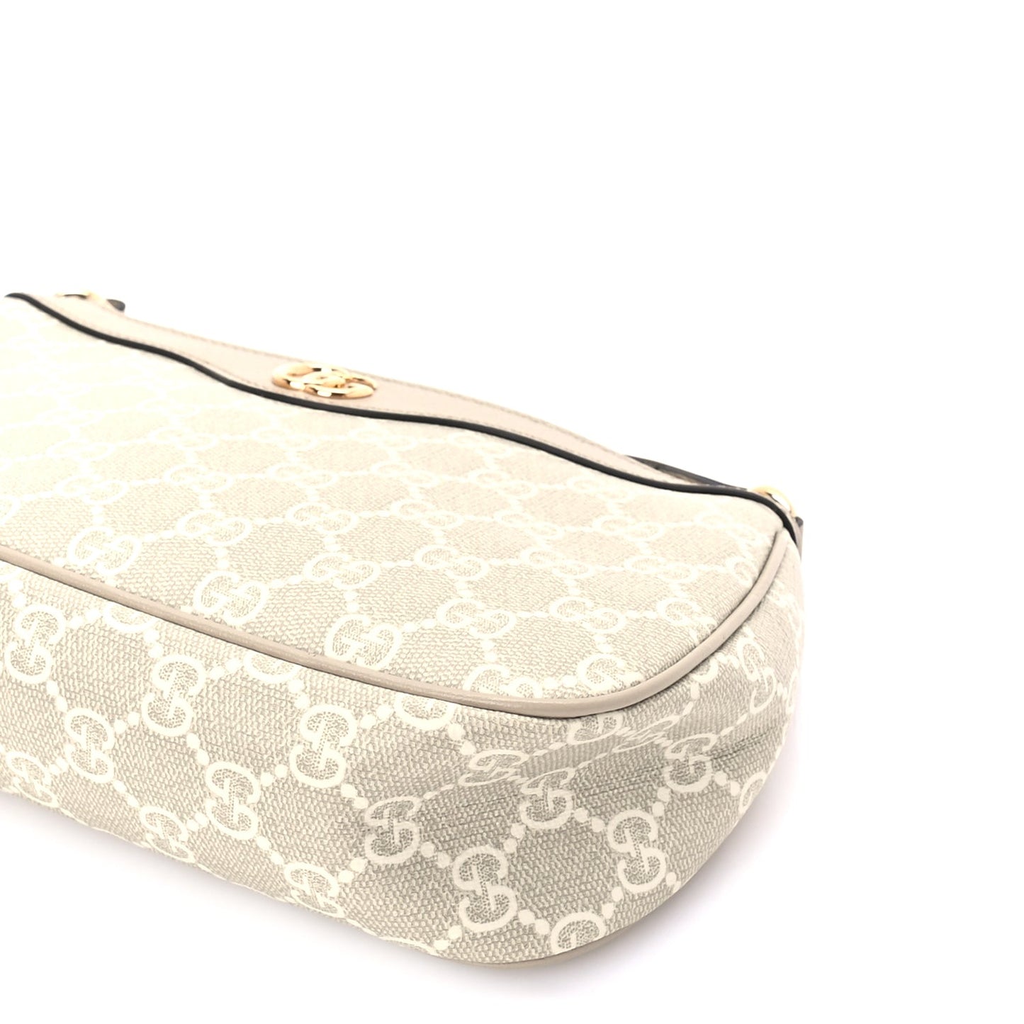 Gucci GG Supreme Monogram Textured Dollar Calfskin Small Ophidia Hobo  Beige/Mystic White/Oatmeal