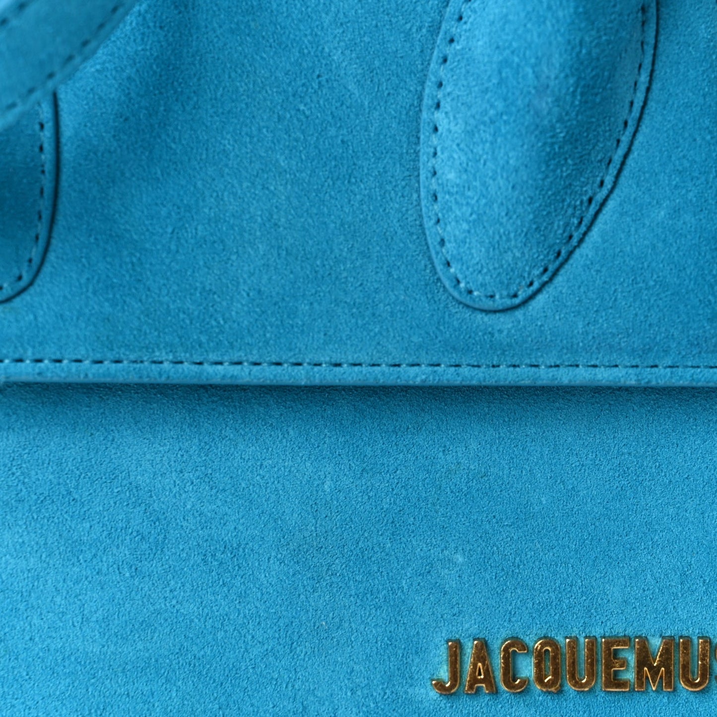 Jacquemus Suede Le Chiquito Moyen  Dark Turquoise