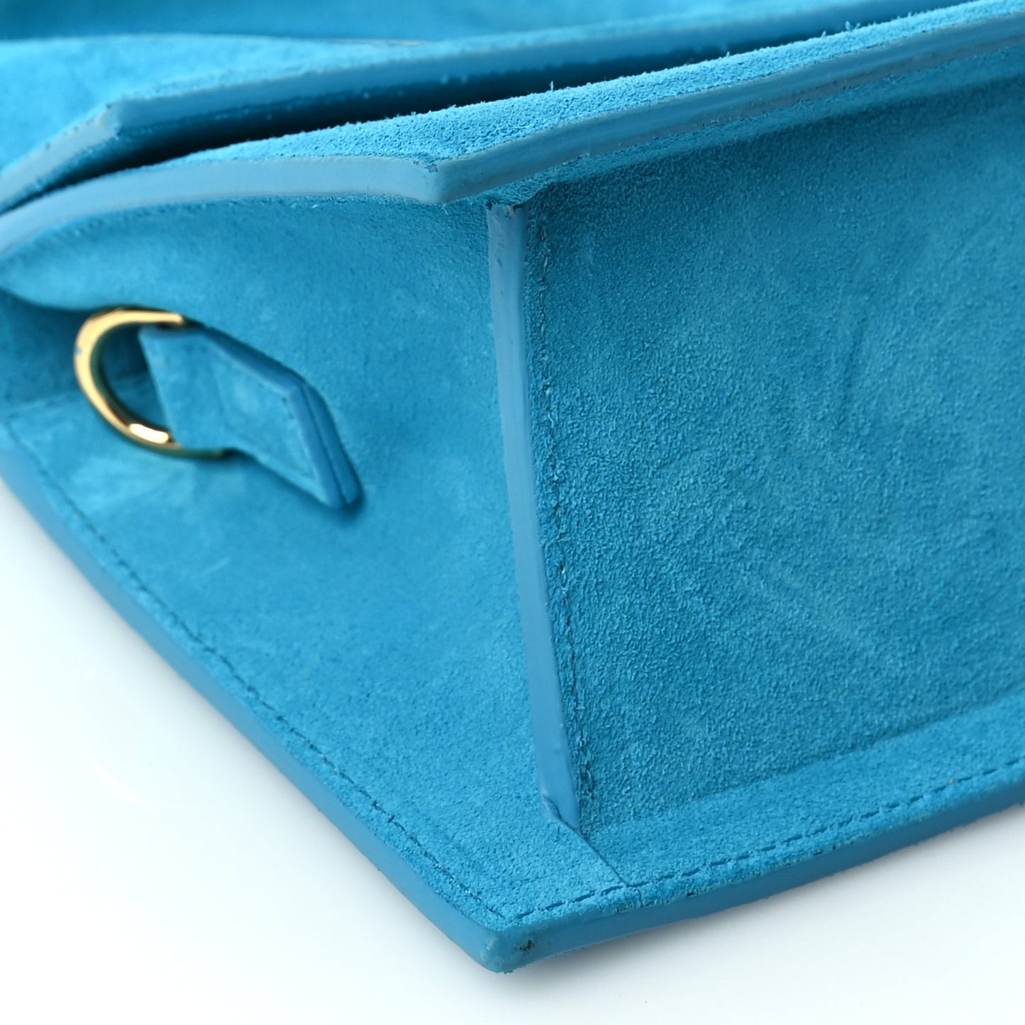 Jacquemus Suede Le Chiquito Moyen  Dark Turquoise