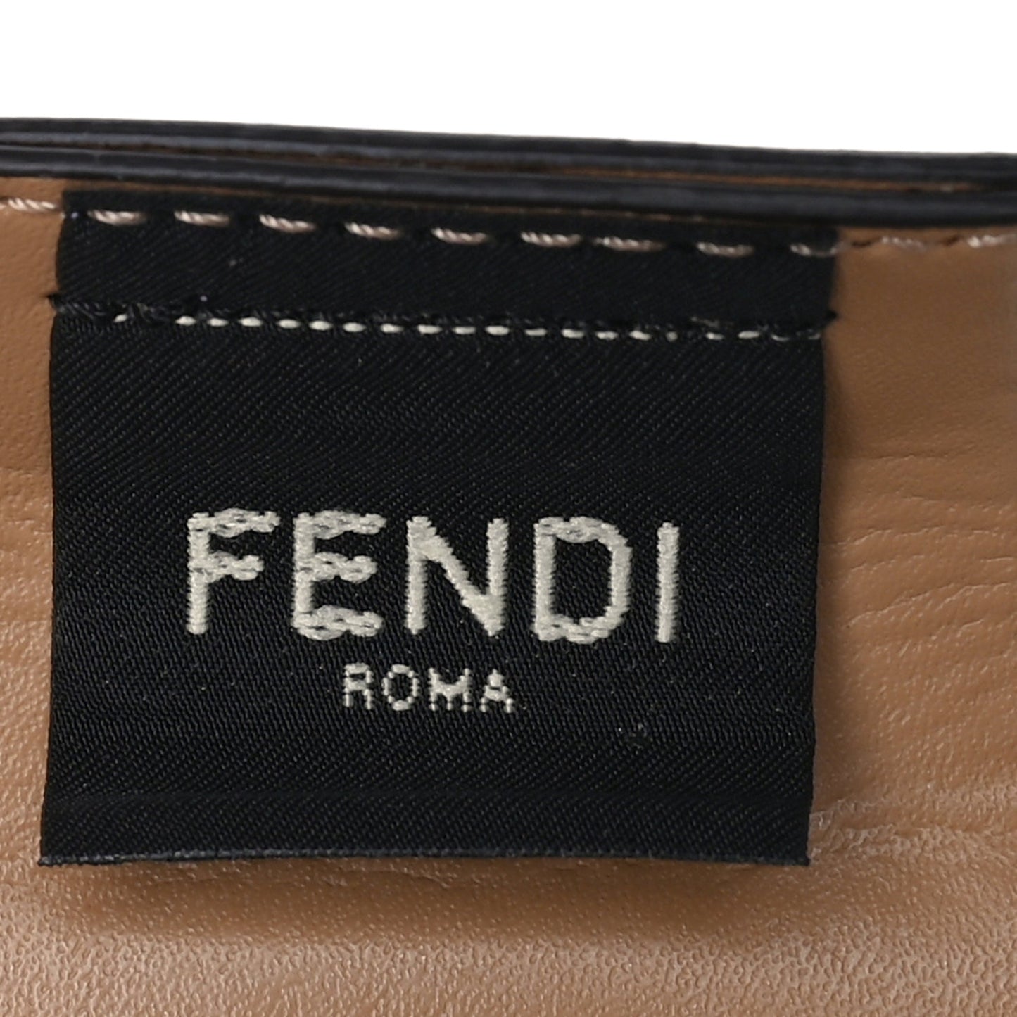 Fendi Recycled Plastic Vitello Liberty Matte Small Fendi Basket  White Ice Miele Scuro