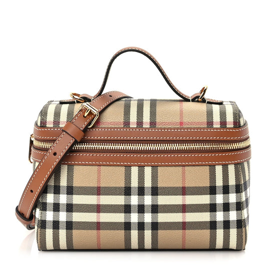 Burberry Vintage Check Vanity Crossbody Bag Briar Brown