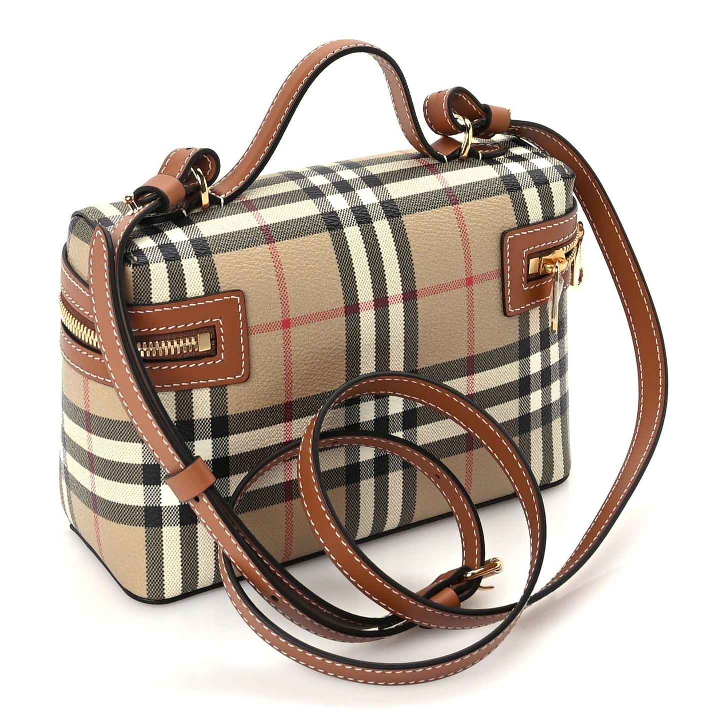 Burberry Vintage Check Vanity Crossbody Bag Briar Brown