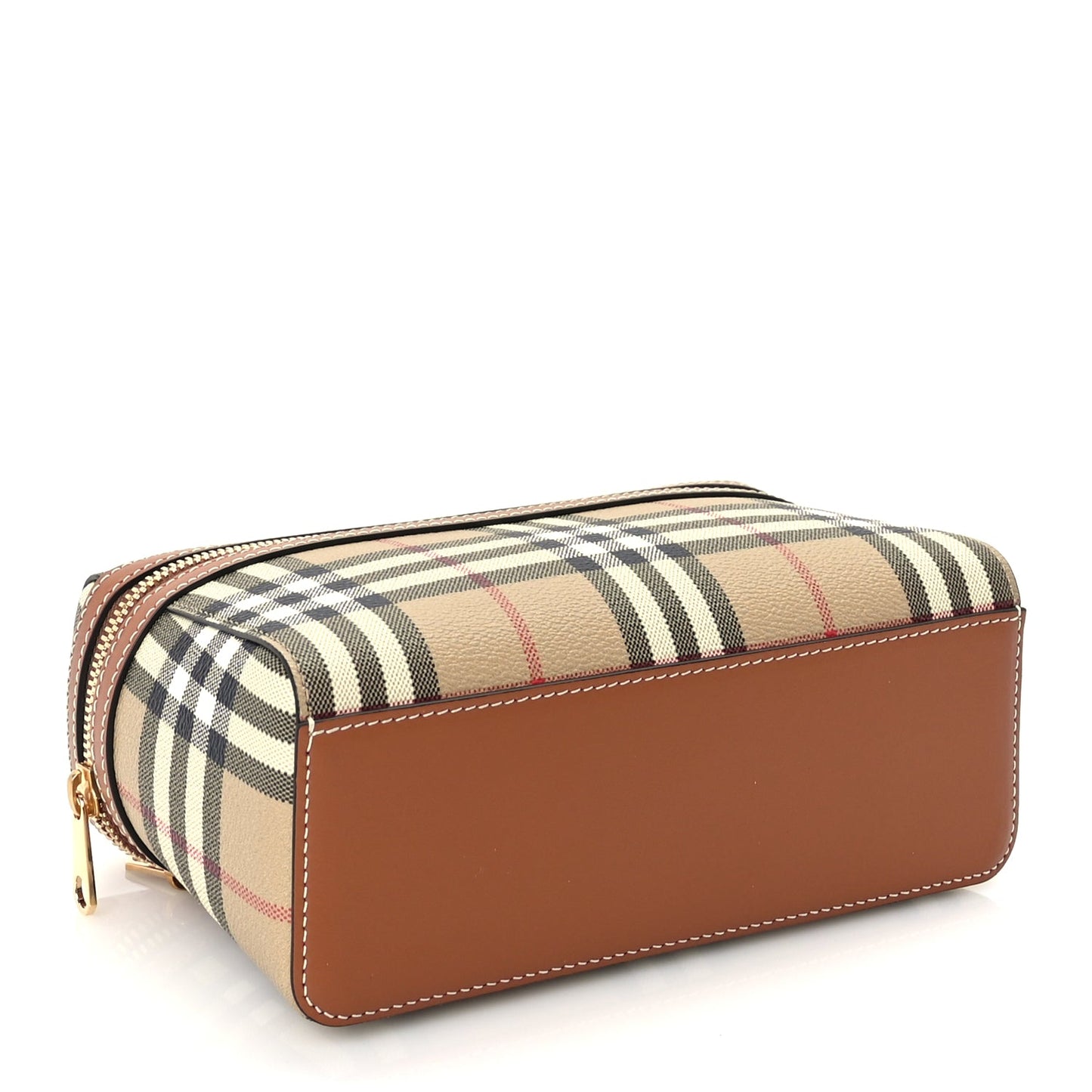 Burberry Vintage Check Vanity Crossbody Bag Briar Brown