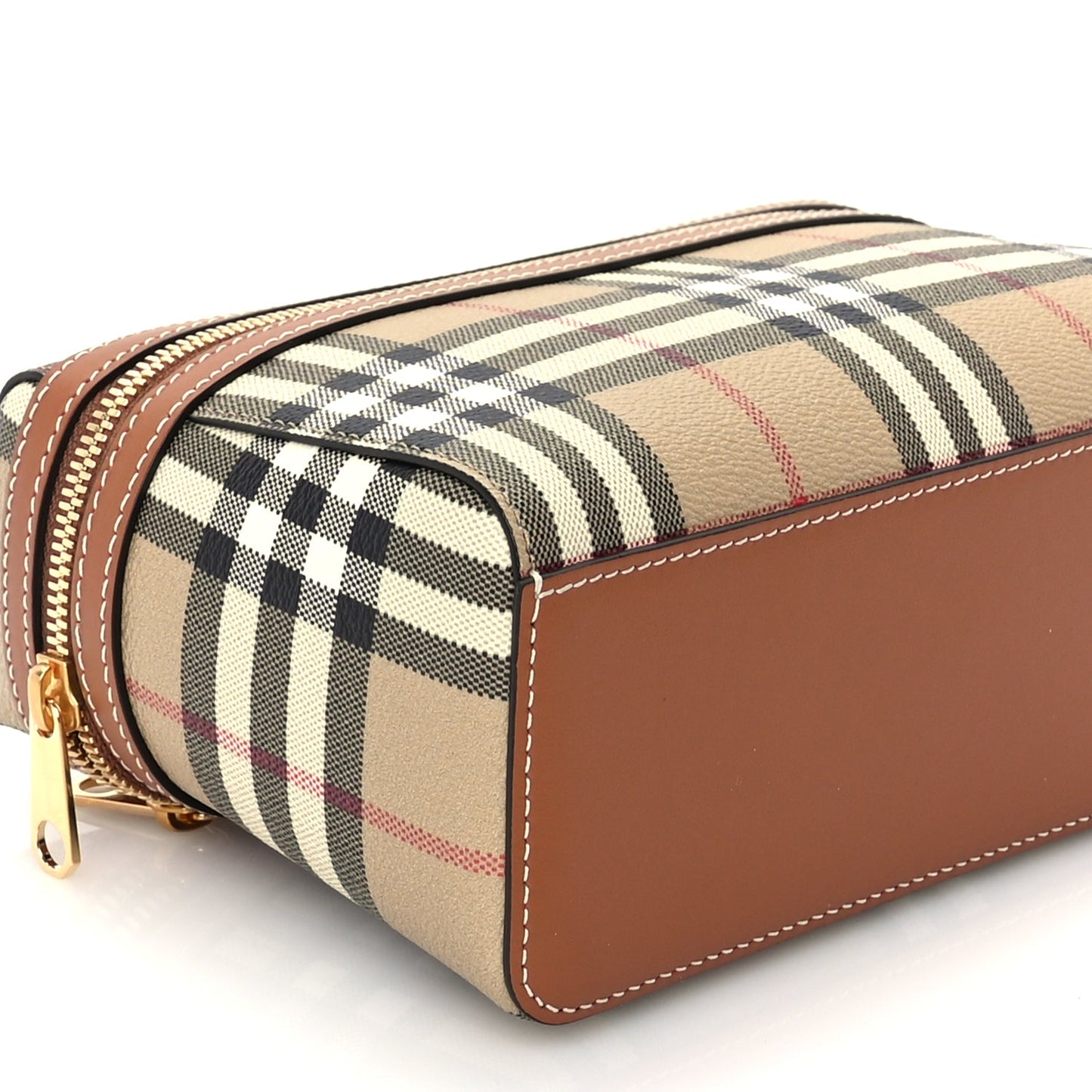 Burberry Vintage Check Vanity Crossbody Bag Briar Brown