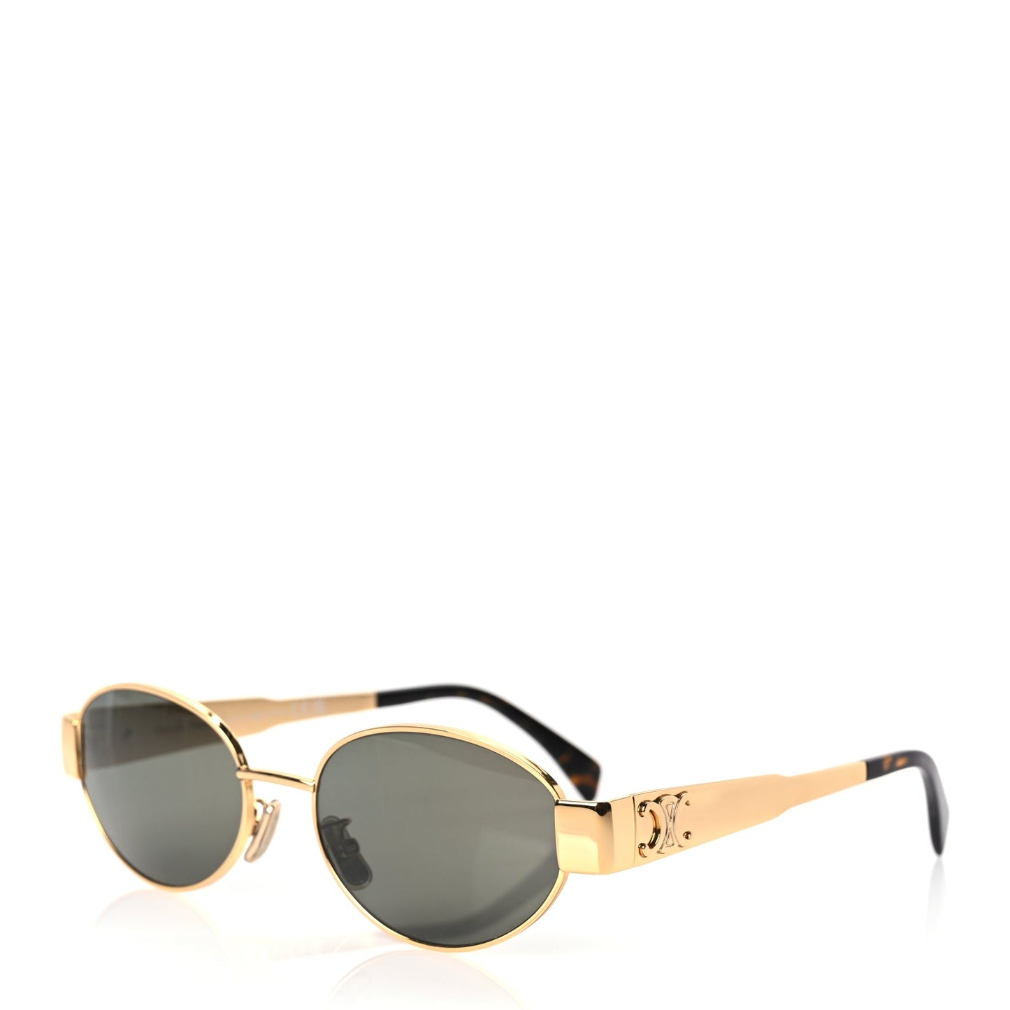 Celine Metal Triomphe 01 Sunglasses CL40235U Gold Green