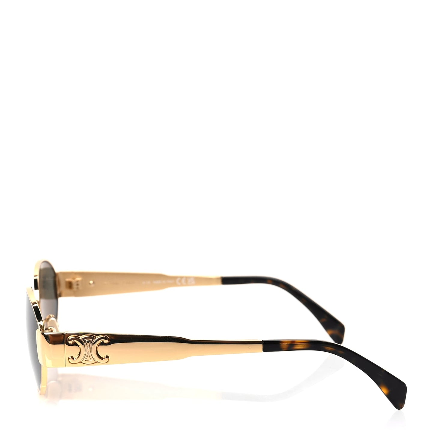 Celine Metal Triomphe 01 Sunglasses CL40235U Gold Green
