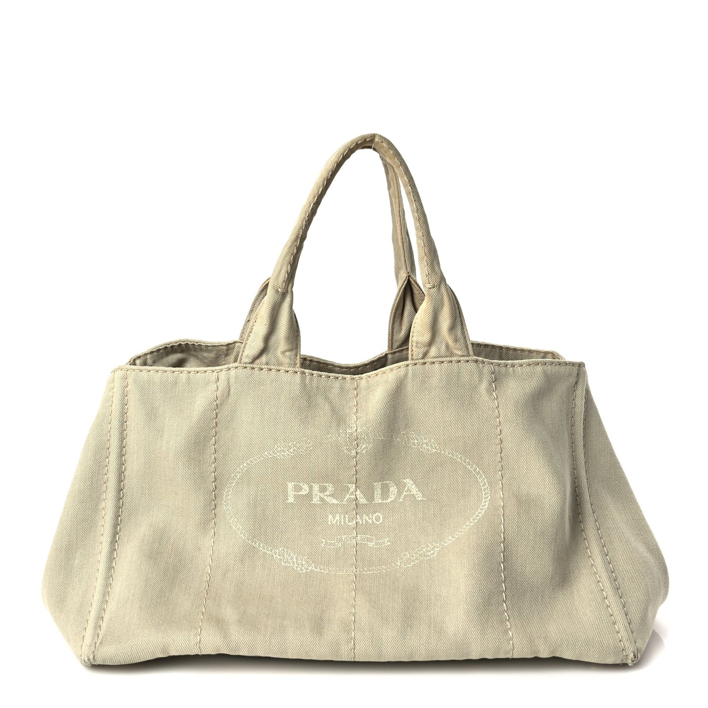 Prada Canvas Canapa Logo Tote Corda