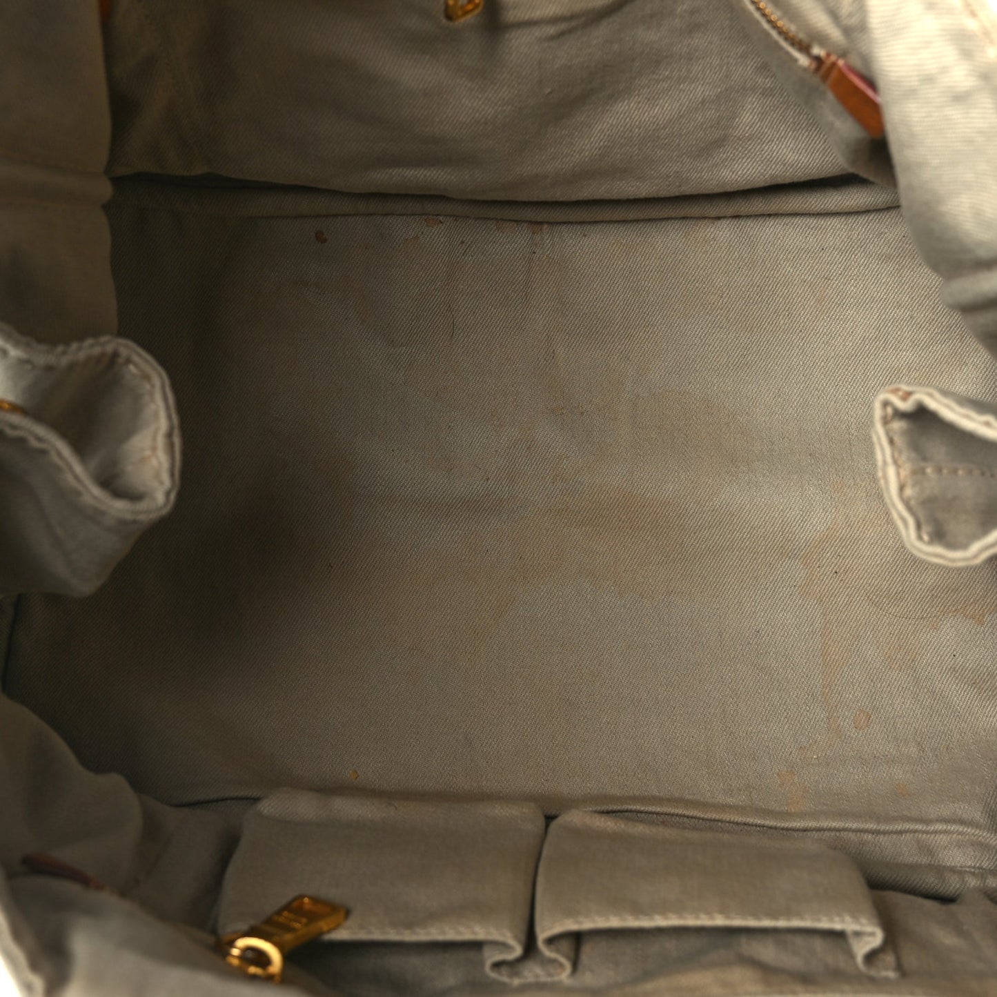 Prada Canvas Canapa Logo Tote Corda