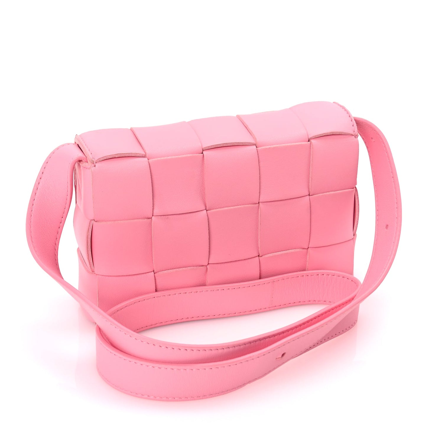 Bottega Veneta Lambskin Maxi Intreccio Small Cassette Crossbody Bag Ribbon