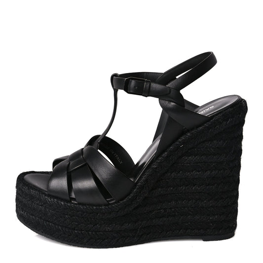 Saint Laurent Tribute Espadrille Wedge Heels