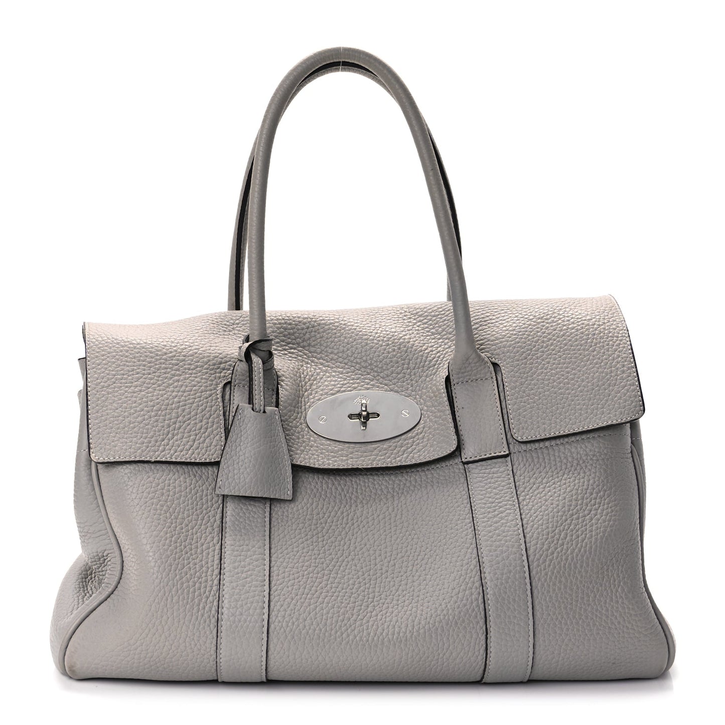 Mulberry Small Classic Grain Bayswater Pale Grey
