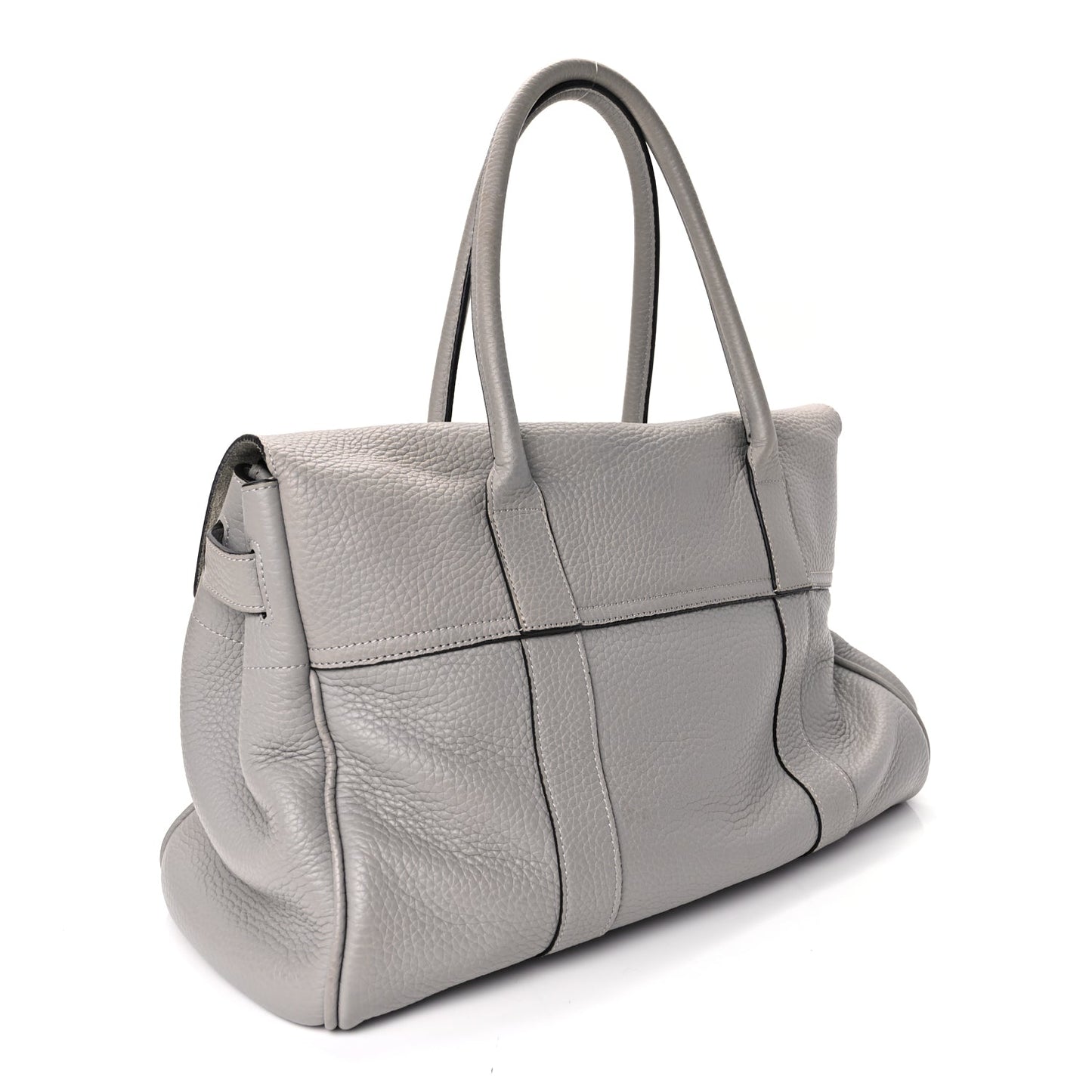 Mulberry Small Classic Grain Bayswater Pale Grey