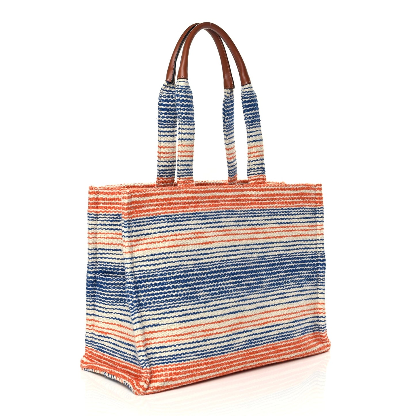 Celine Jacquard Striped Large Cabas Multicolor