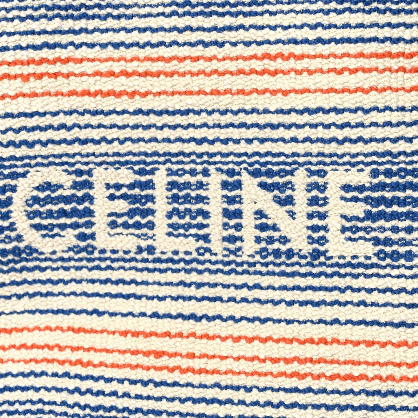 Celine Jacquard Striped Large Cabas Multicolor