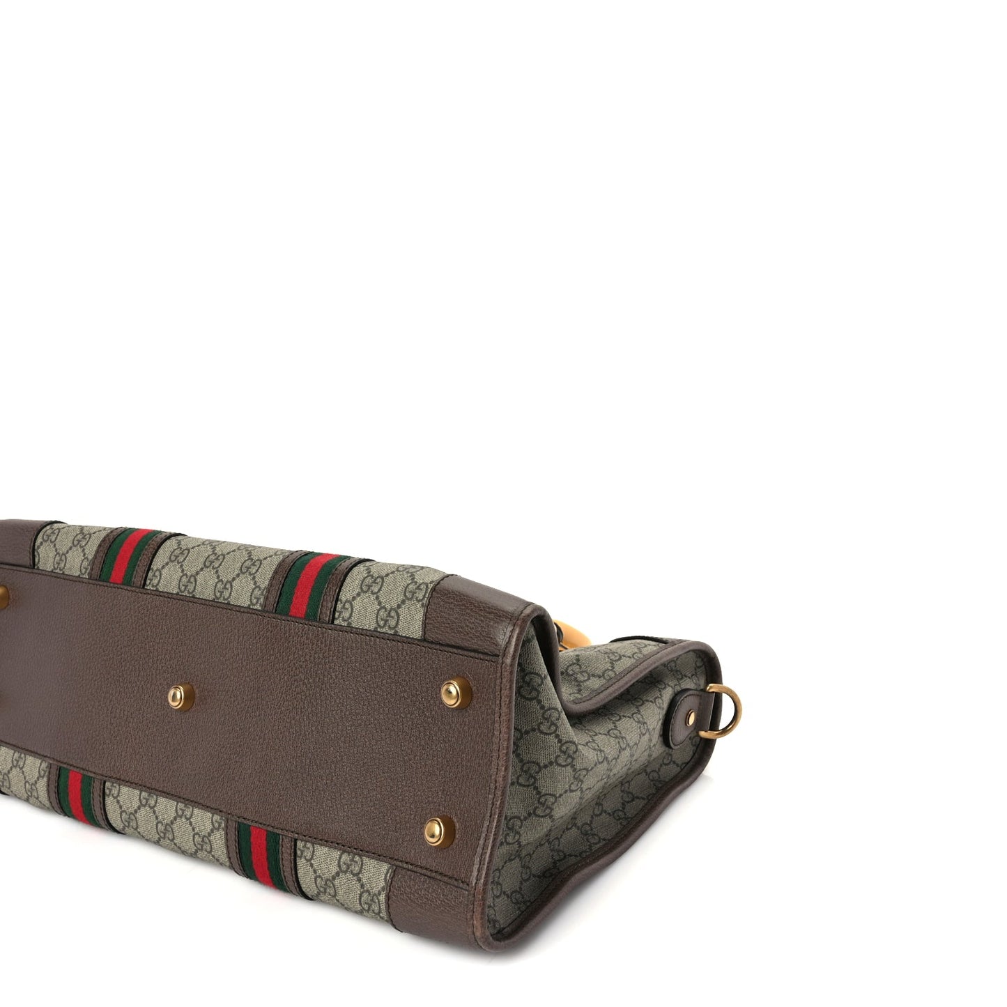 Gucci Soft GG Supreme Monogram Web Neo Vintage Duffle Bag Beige New Acero Crop