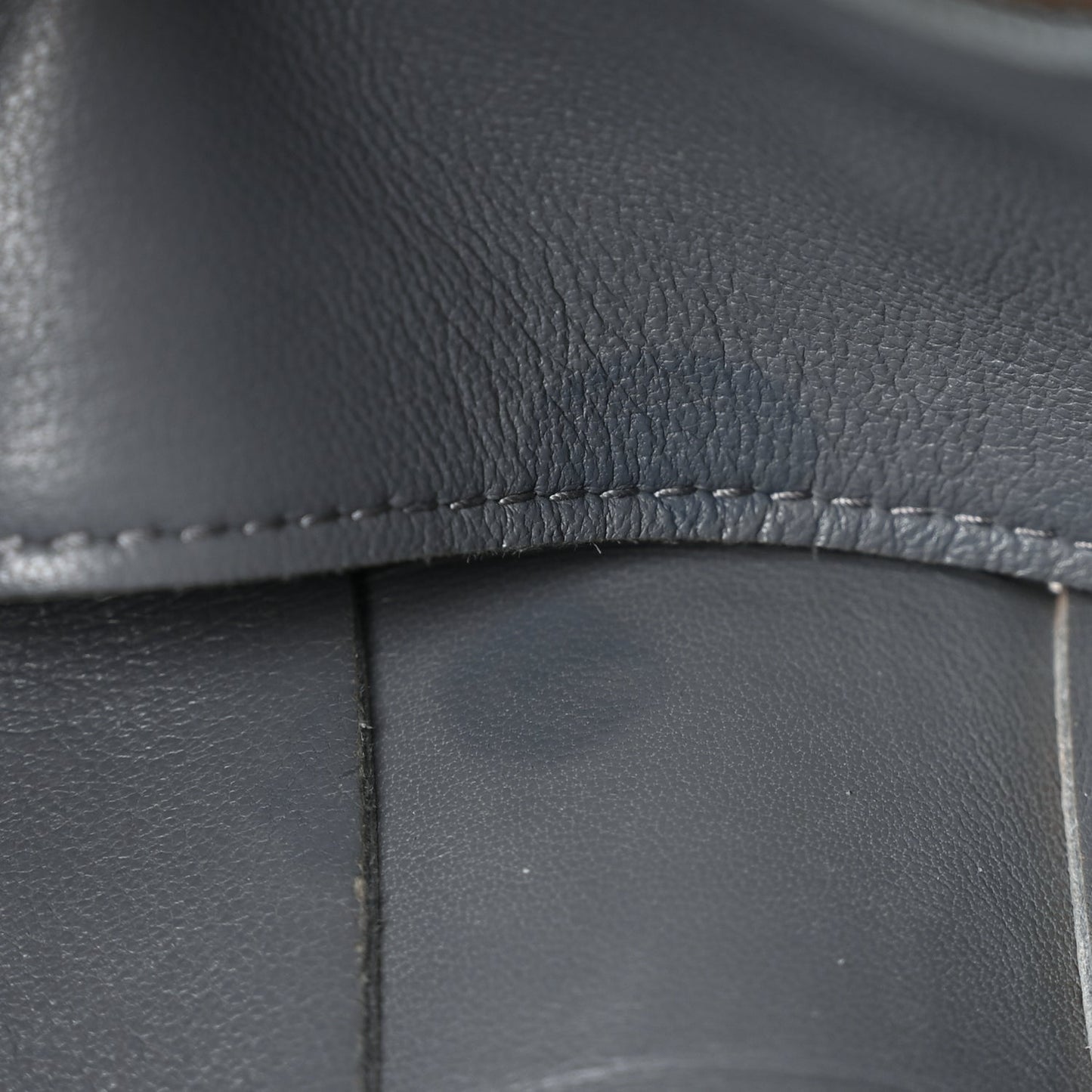 Bottega Veneta Grained Calfskin Maxi Intrecciato Cassette Crossbody Bag Thunder