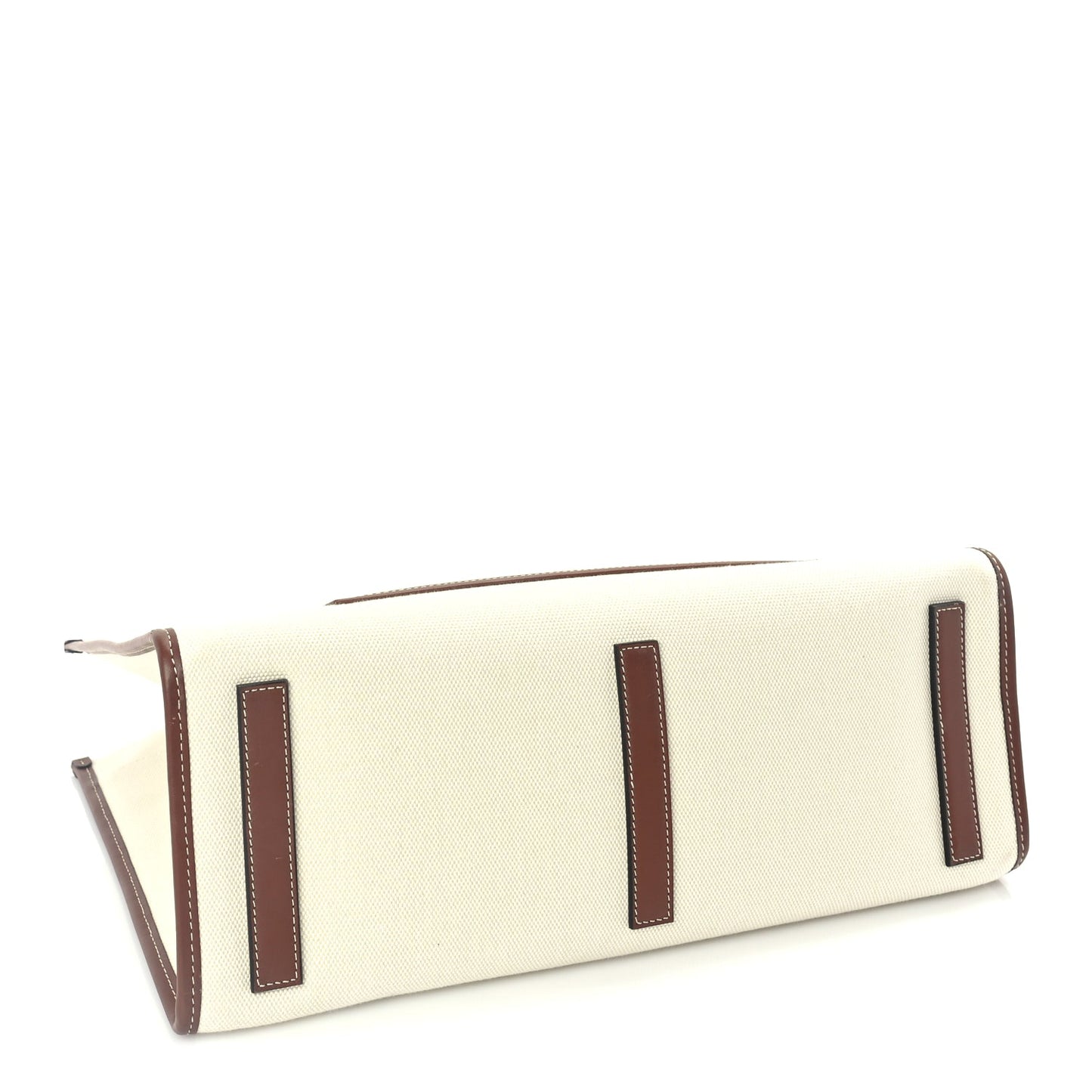 Burberry Canvas Smooth Calfskin Medium Two Tone Freya Tote Brown