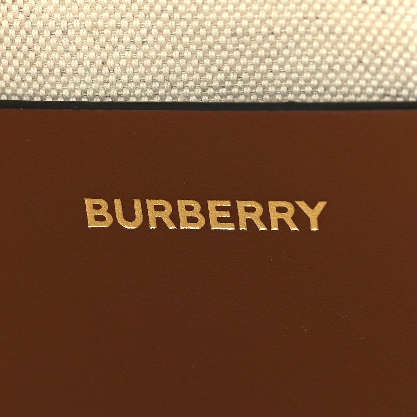 Burberry Canvas Smooth Calfskin Medium Two Tone Freya Tote Brown