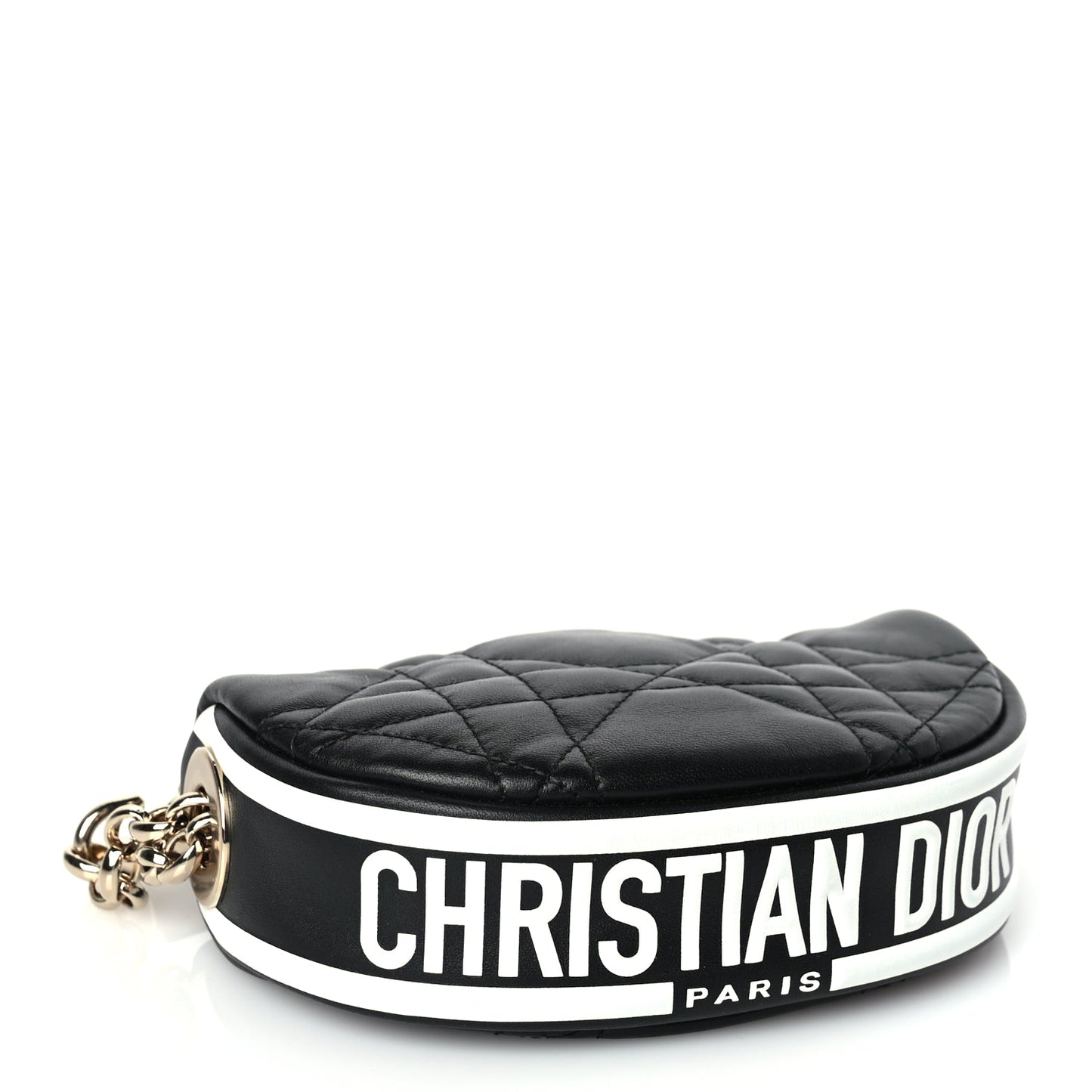 Christian Dior Lambskin Cannage Micro Dior Vibe Hobo Bag Black