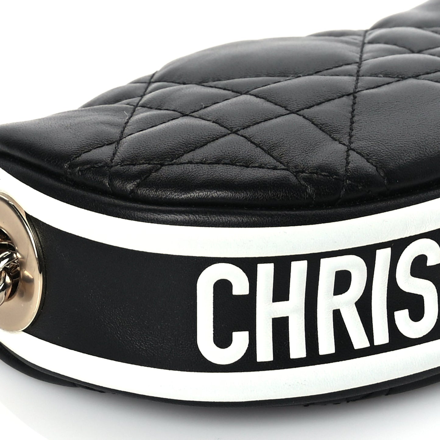 Christian Dior Lambskin Cannage Micro Dior Vibe Hobo Bag Black