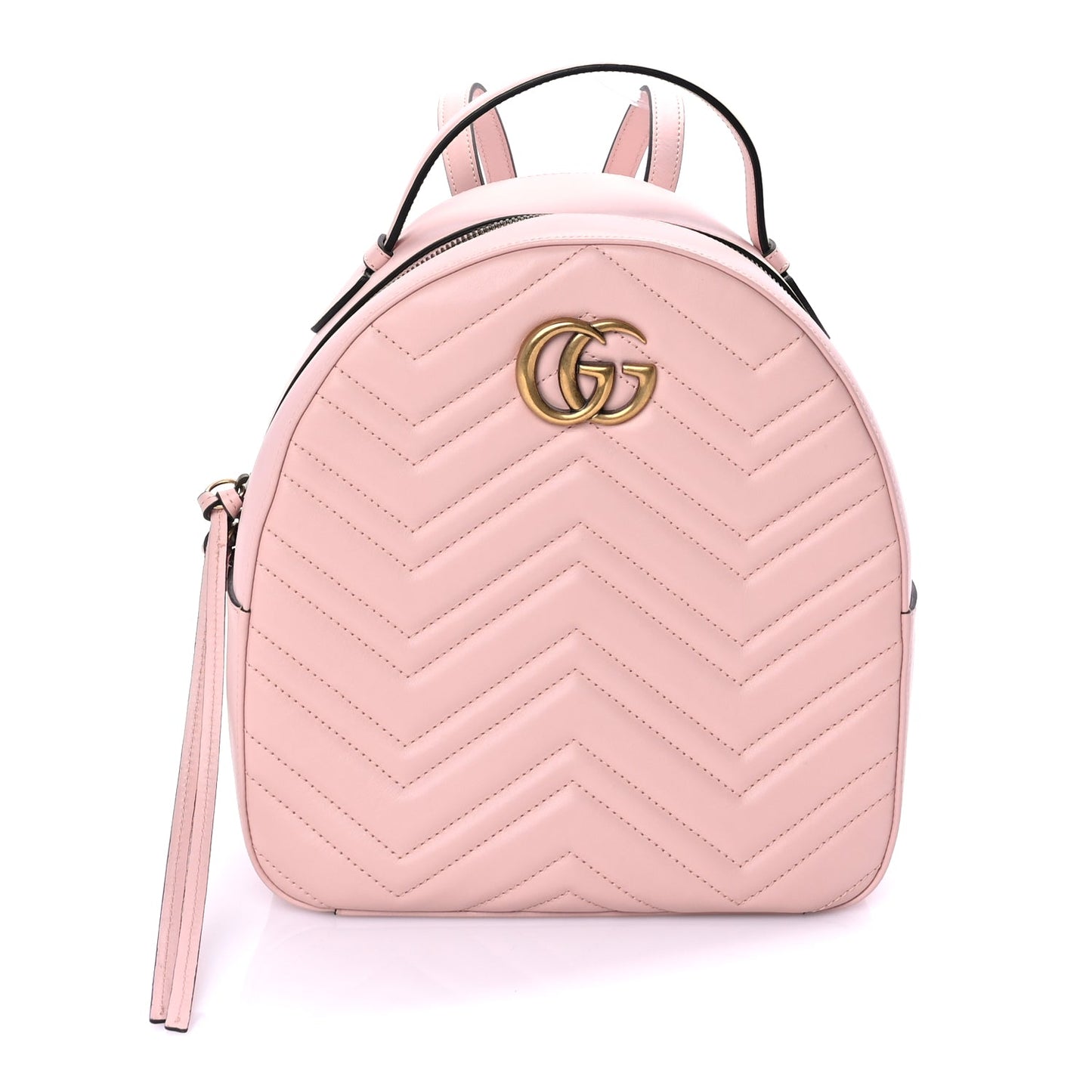 Gucci Calfskin Matelasse GG Marmont Backpack Porcelain Rose
