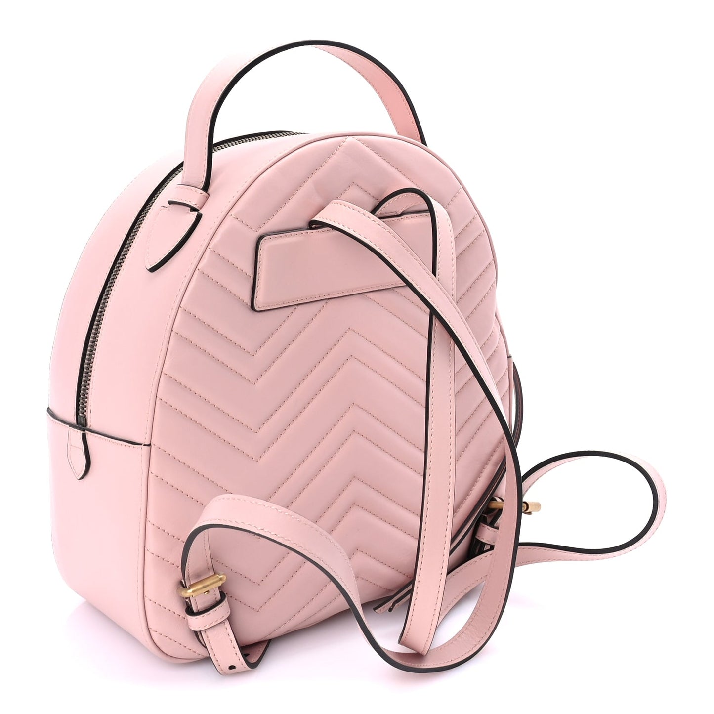 Gucci Calfskin Matelasse GG Marmont Backpack Porcelain Rose