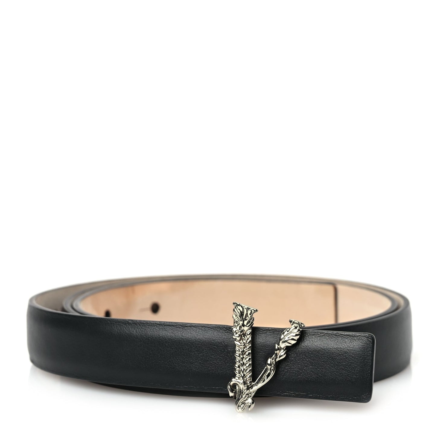 Versace Calfskin Virtus Belt 85 34 Black