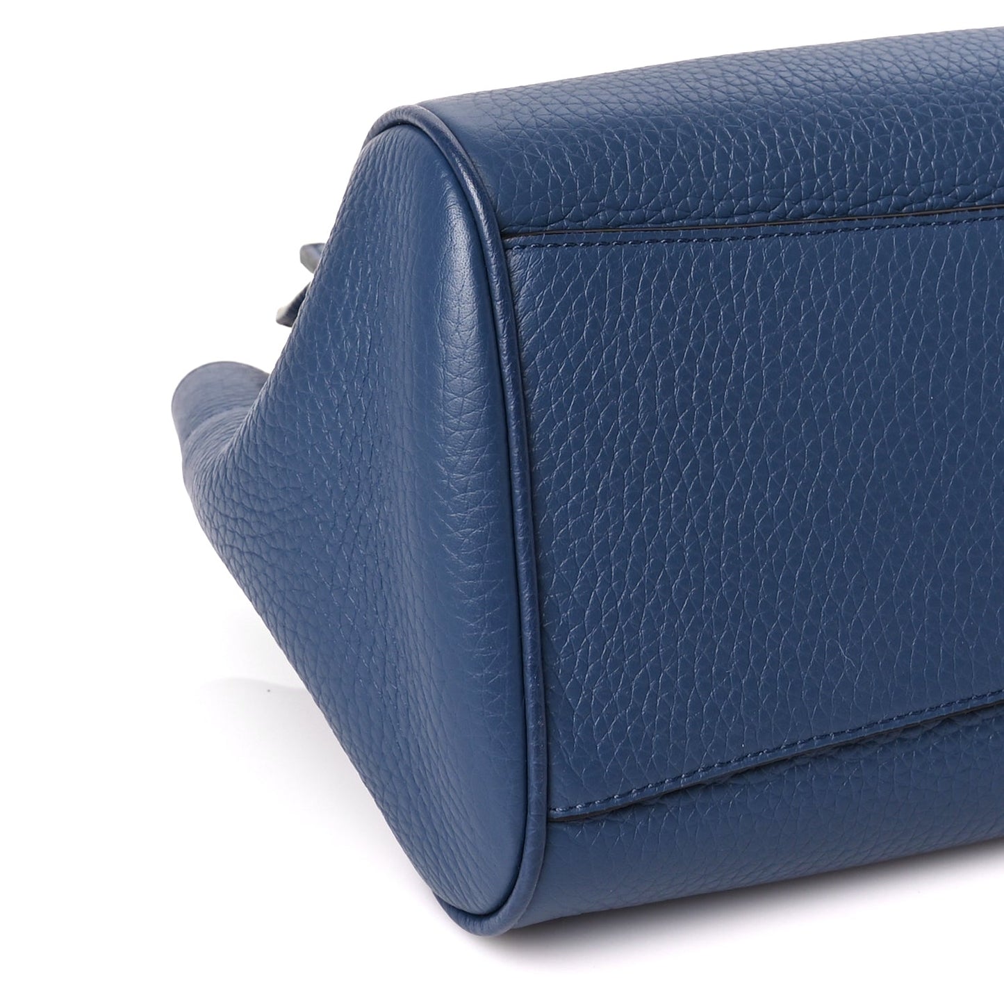 Mulberry Heavy Grain Small Belted Bayswater Tote Pale Navy