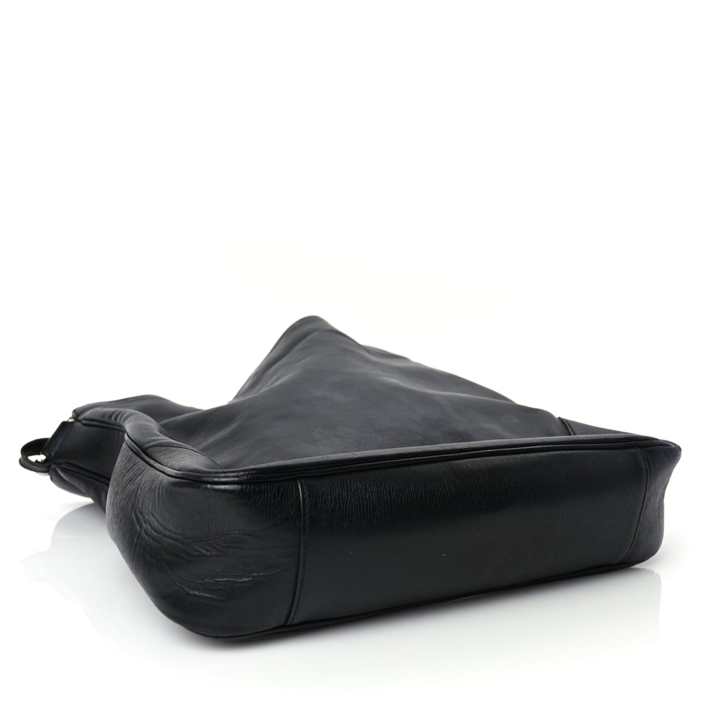 Gucci Calfskin Bamboo Shoulder Bag Black