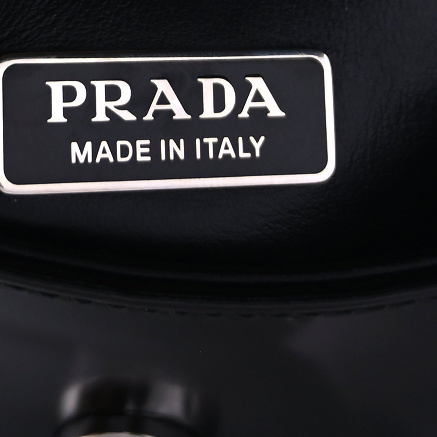 Prada Spazzolato Cleo Flap Adjustable Strap Shoulder Bag  Black