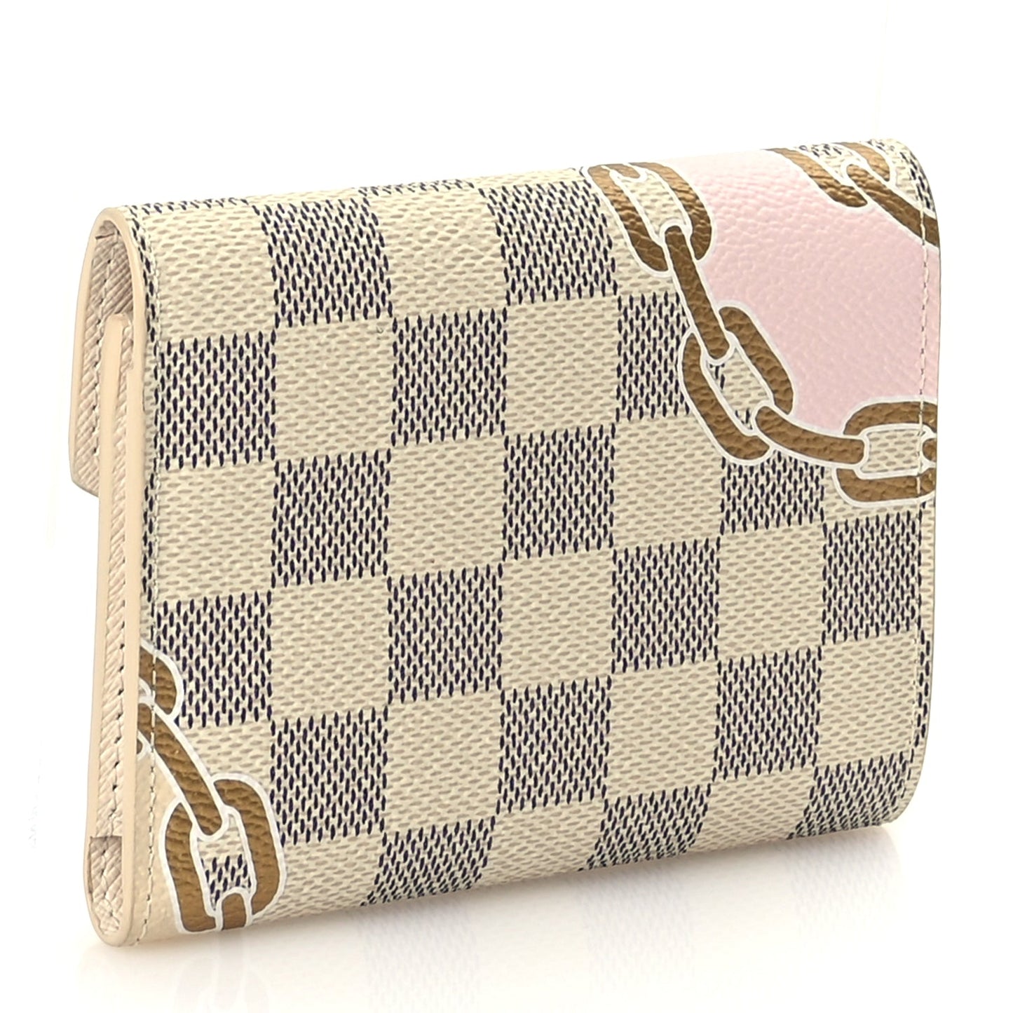 Louis Vuitton Damier Azur Nautical Victorine Wallet Gold Damier Azur