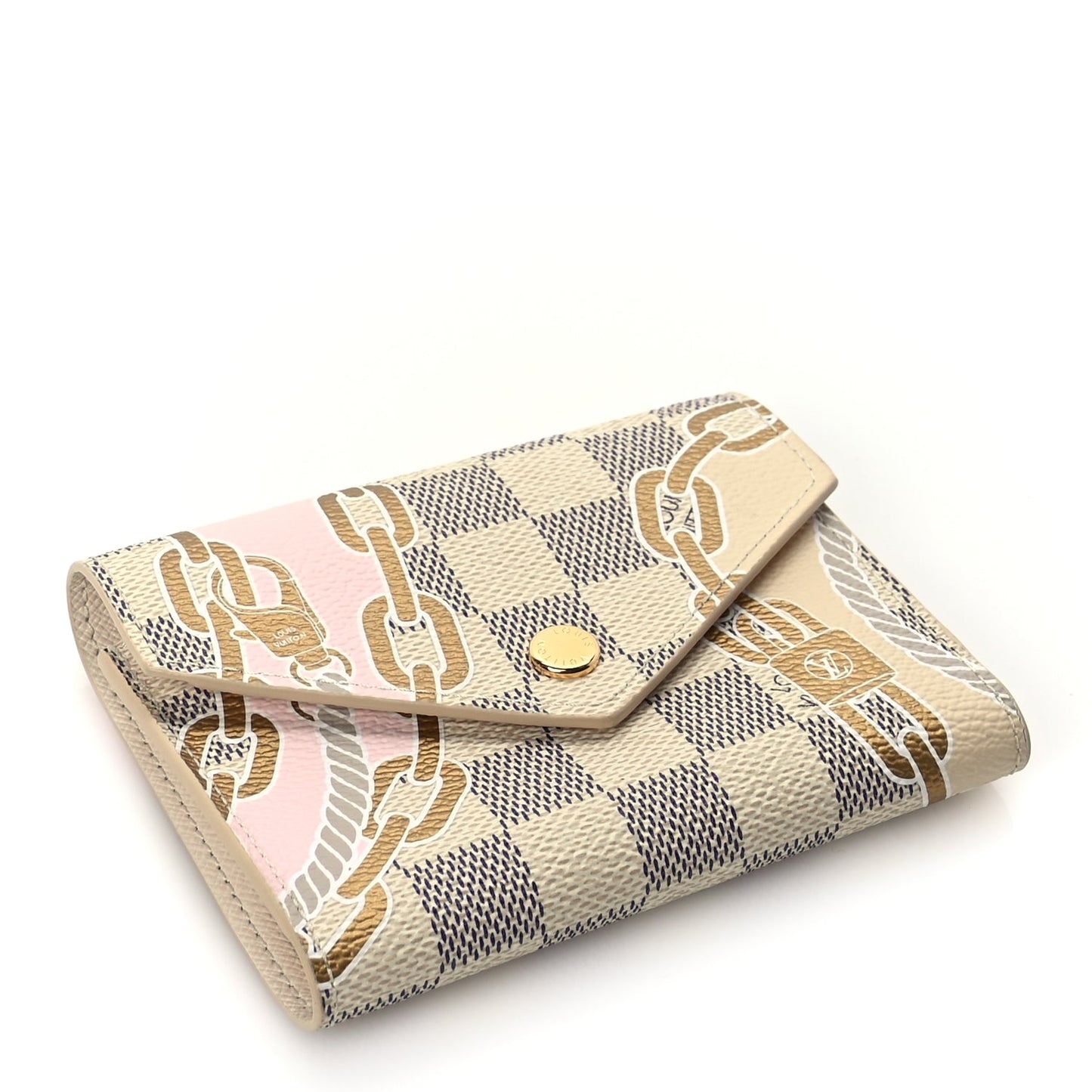 Louis Vuitton Damier Azur Nautical Victorine Wallet Gold Damier Azur