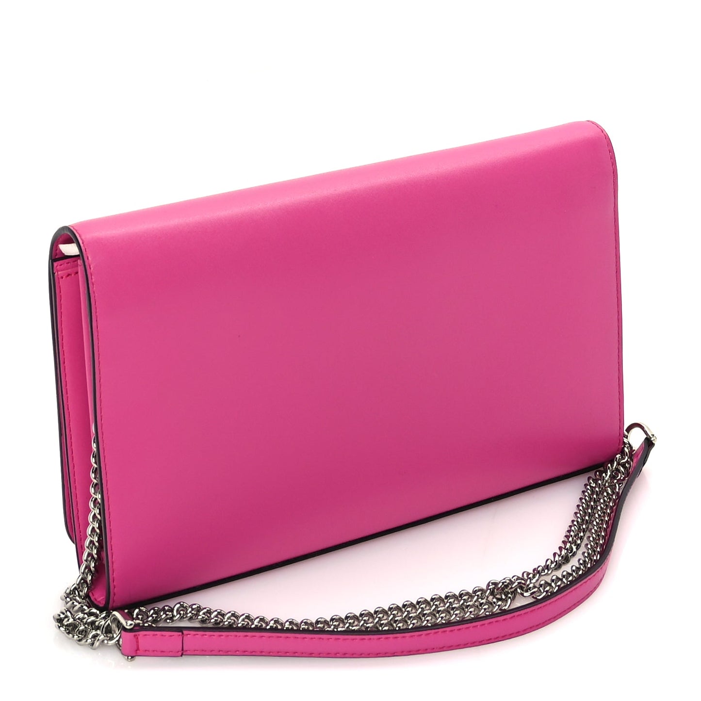 Fendi Vitello Liberty Lucido F is Fendi Wallet on Chain Fuschia