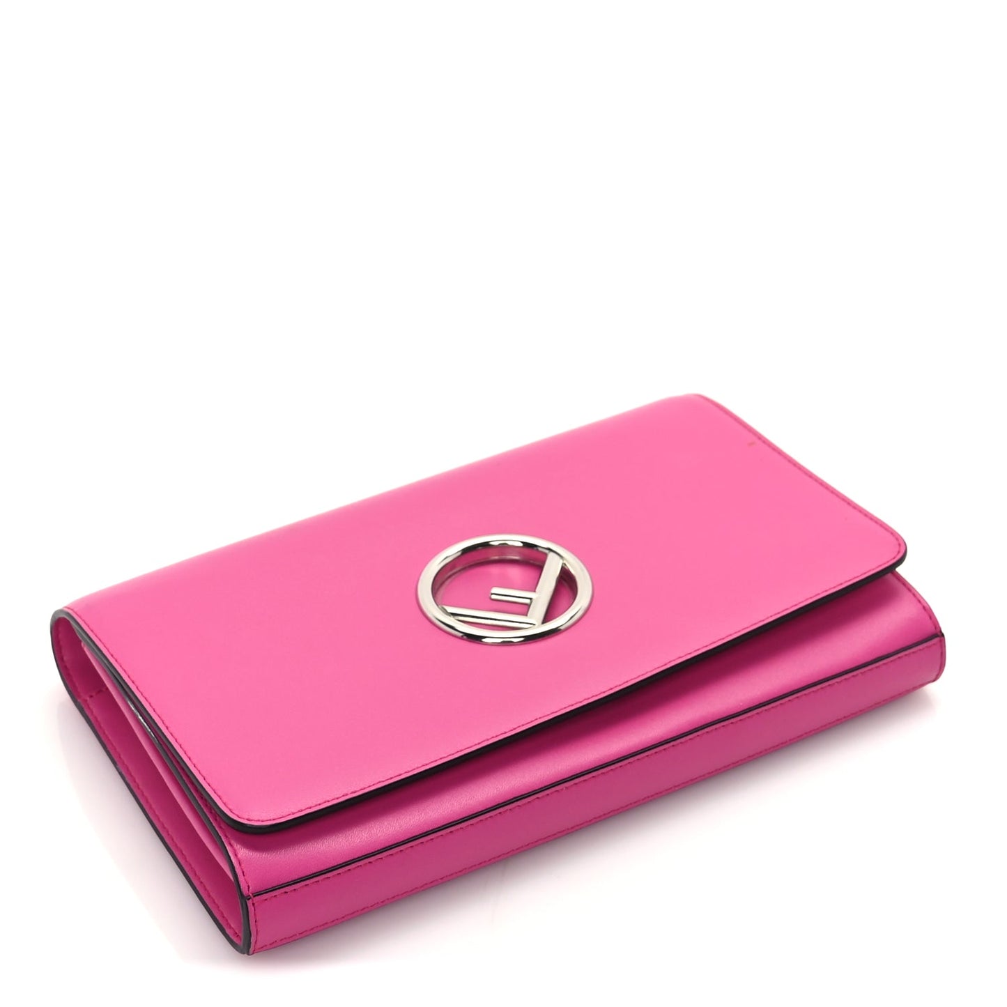 Fendi Vitello Liberty Lucido F is Fendi Wallet on Chain Fuschia