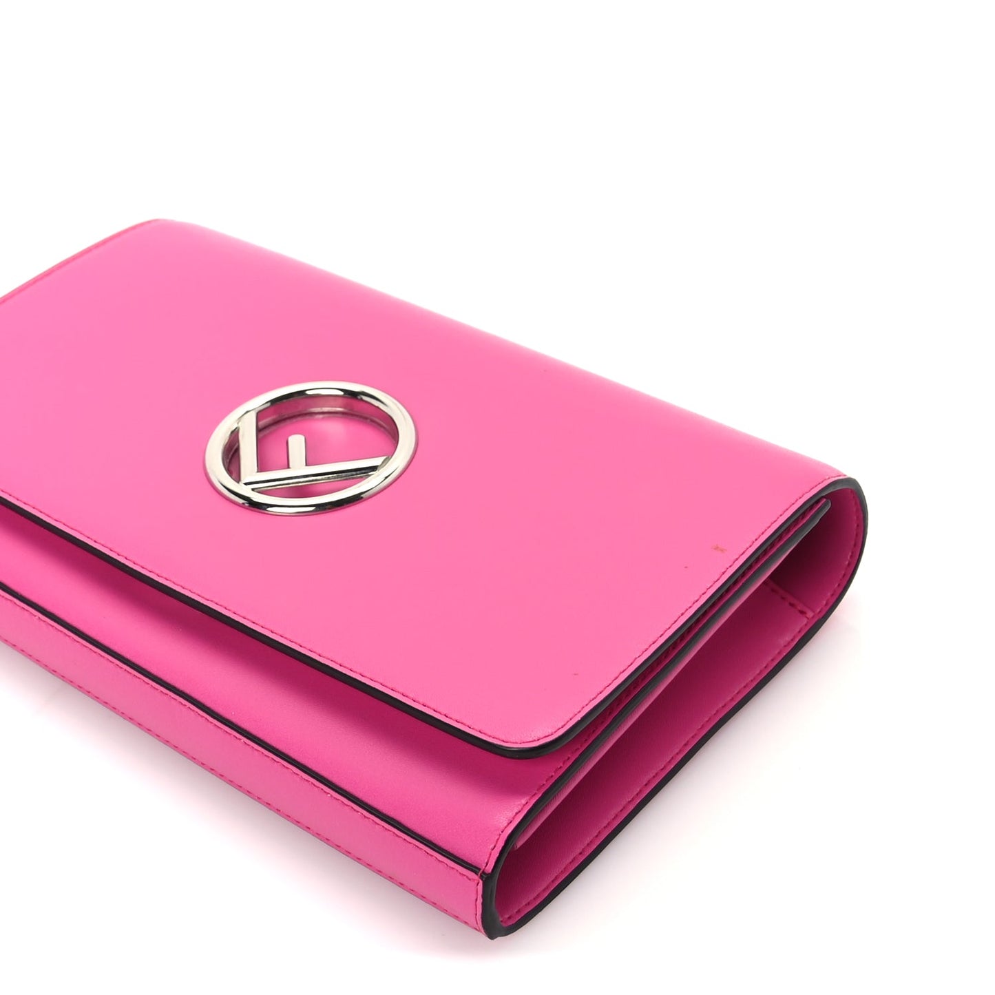 Fendi Vitello Liberty Lucido F is Fendi Wallet on Chain Fuschia