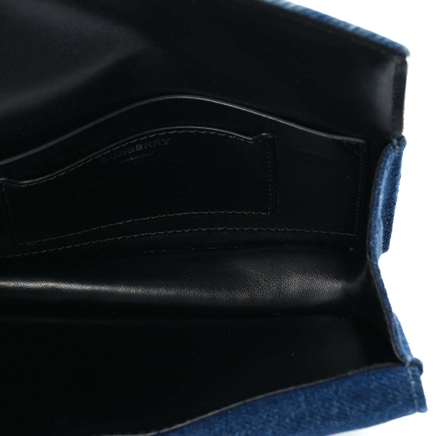 Burberry Denim Quilted Lola Clutch Blue