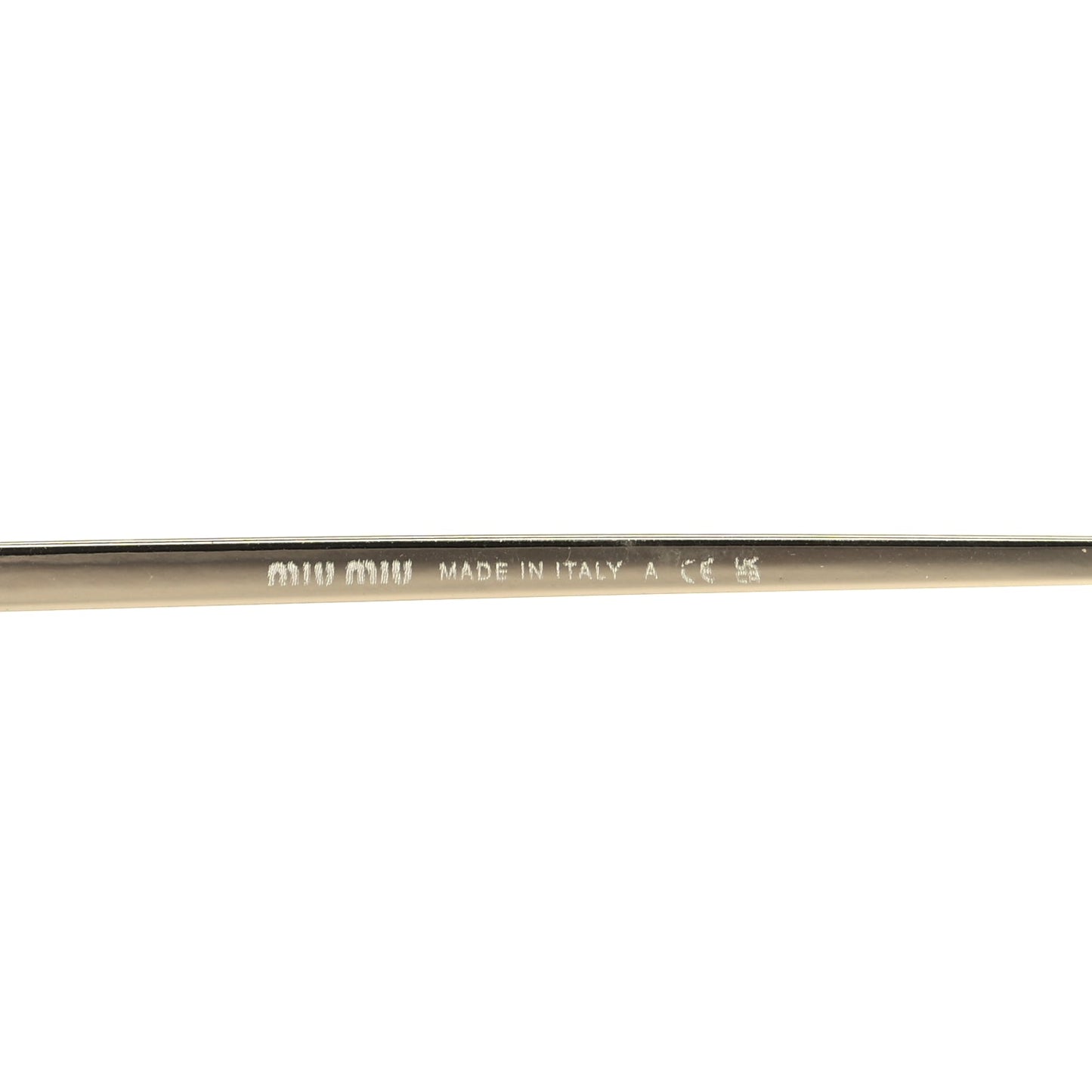 Miu Miu Metal Sunglasses MU 56ZS Gold Grey