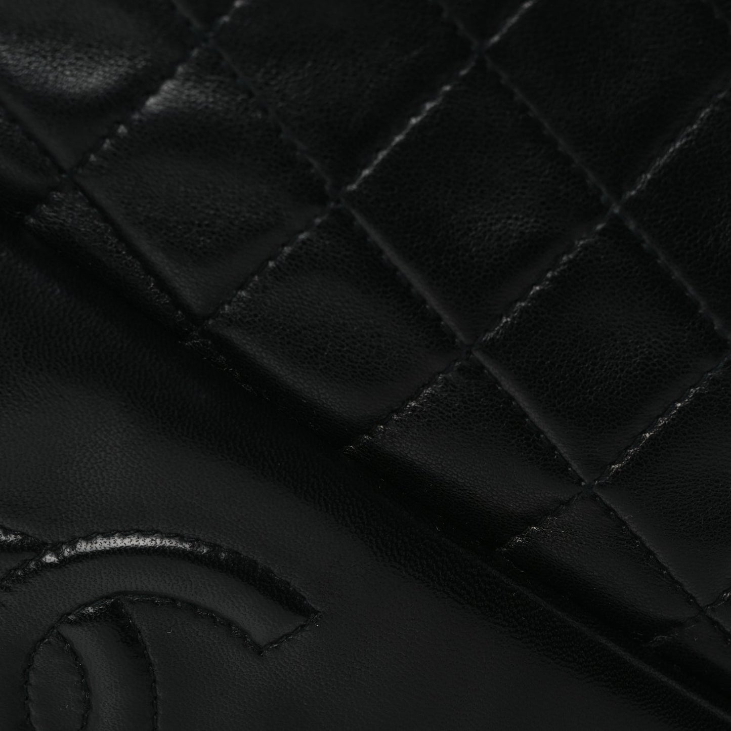 Chanel Lambskin Quilted CC Tassel Flap Camera Case Black