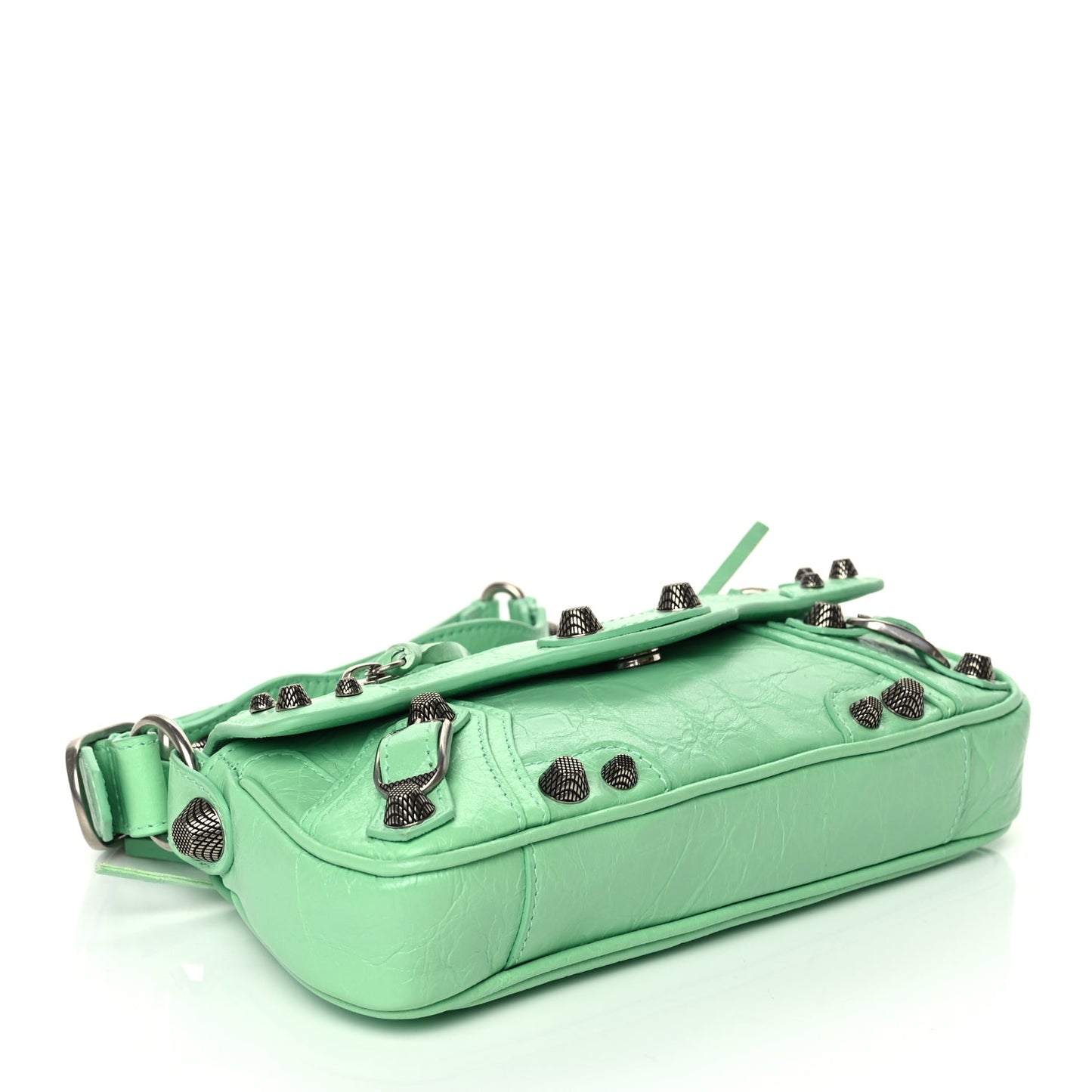 Balenciaga Agneau Arena Le Cagole Sling Bag XS Green