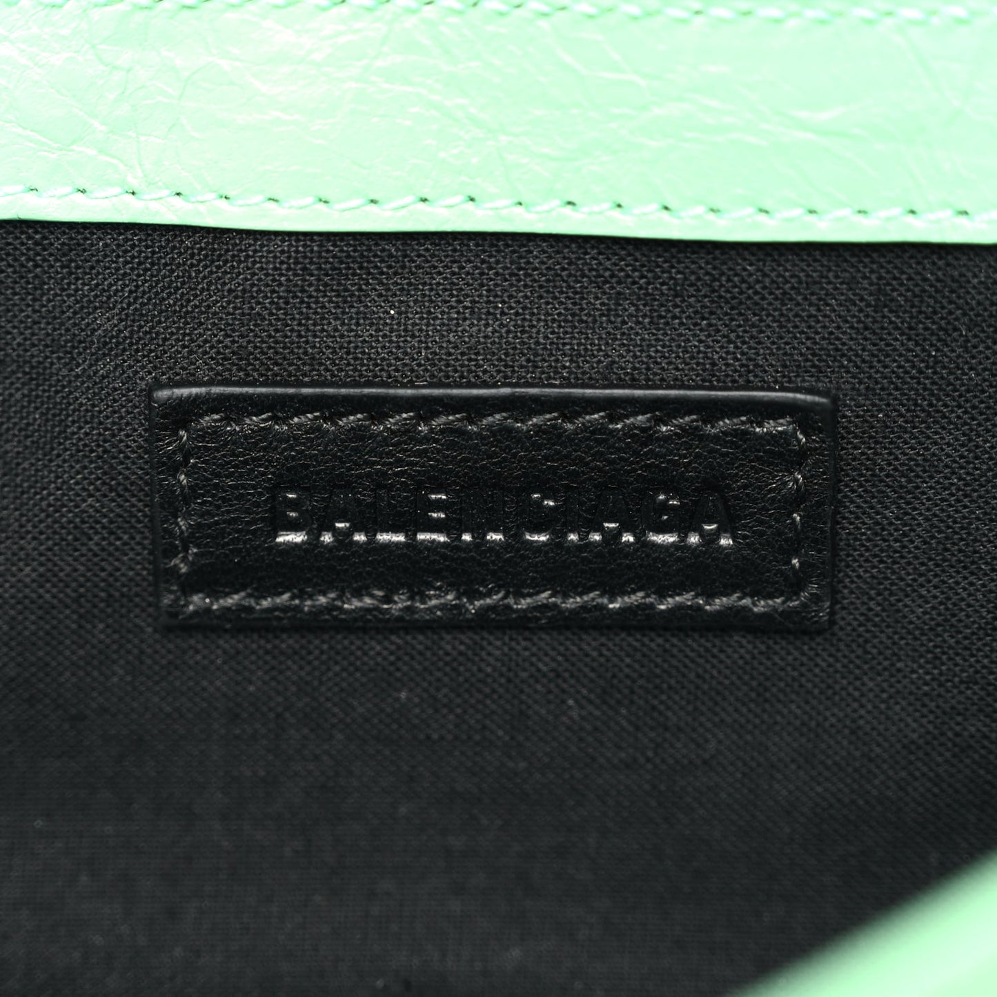 Balenciaga Agneau Arena Le Cagole Sling Bag XS Green