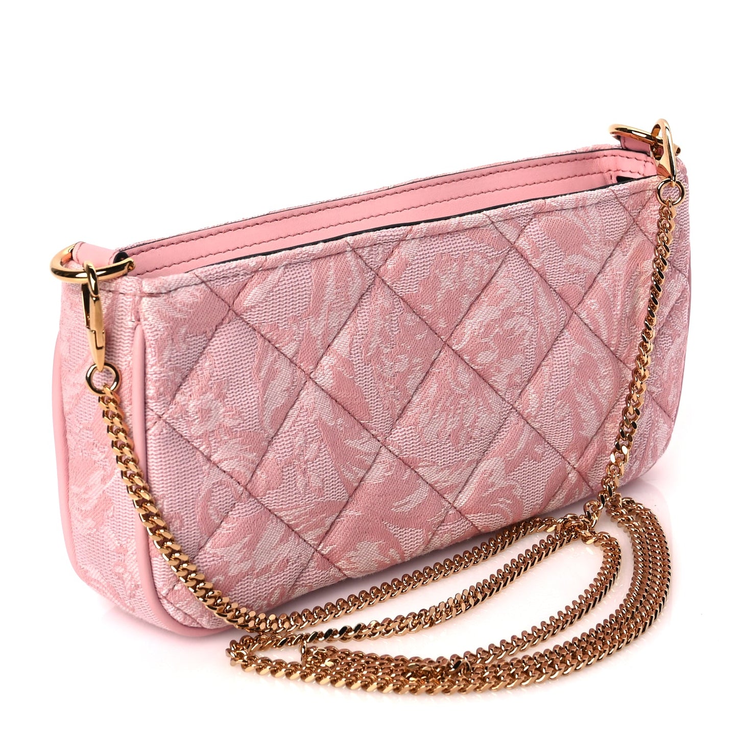 Versace Jacquard Barocco Quilted Medusa Crossbody Pink