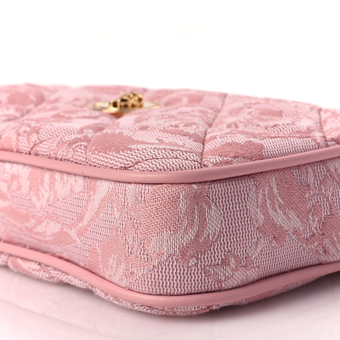 Versace Jacquard Barocco Quilted Medusa Crossbody Pink